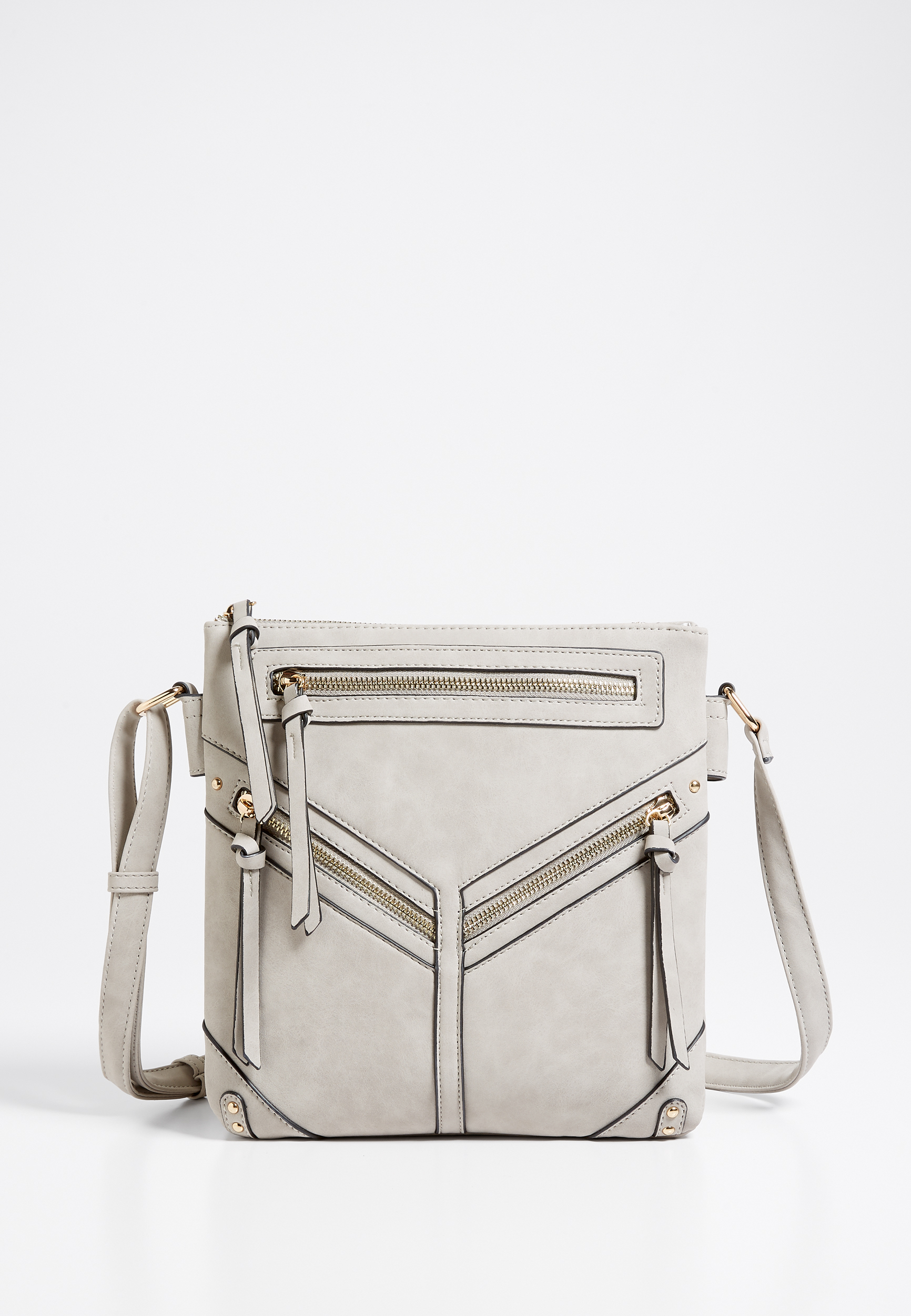 light gray crossbody bag