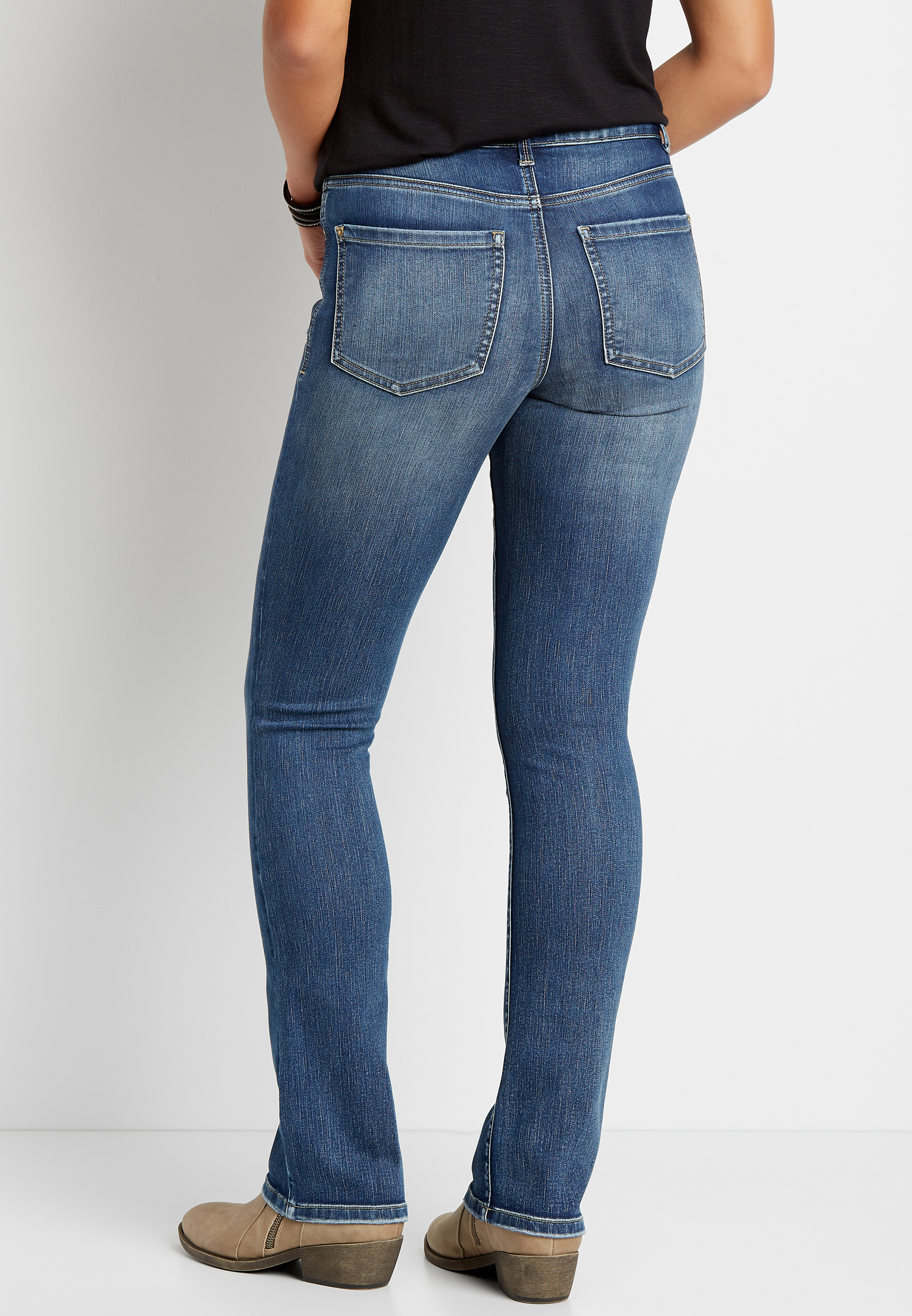 Everflex™ High Rise Medium Wash Baby Bootcut Jean - alternate image