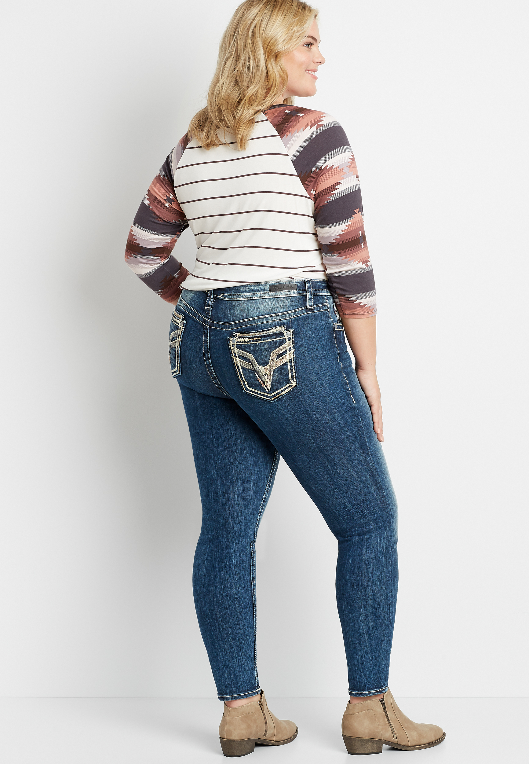 gold plus size jeans