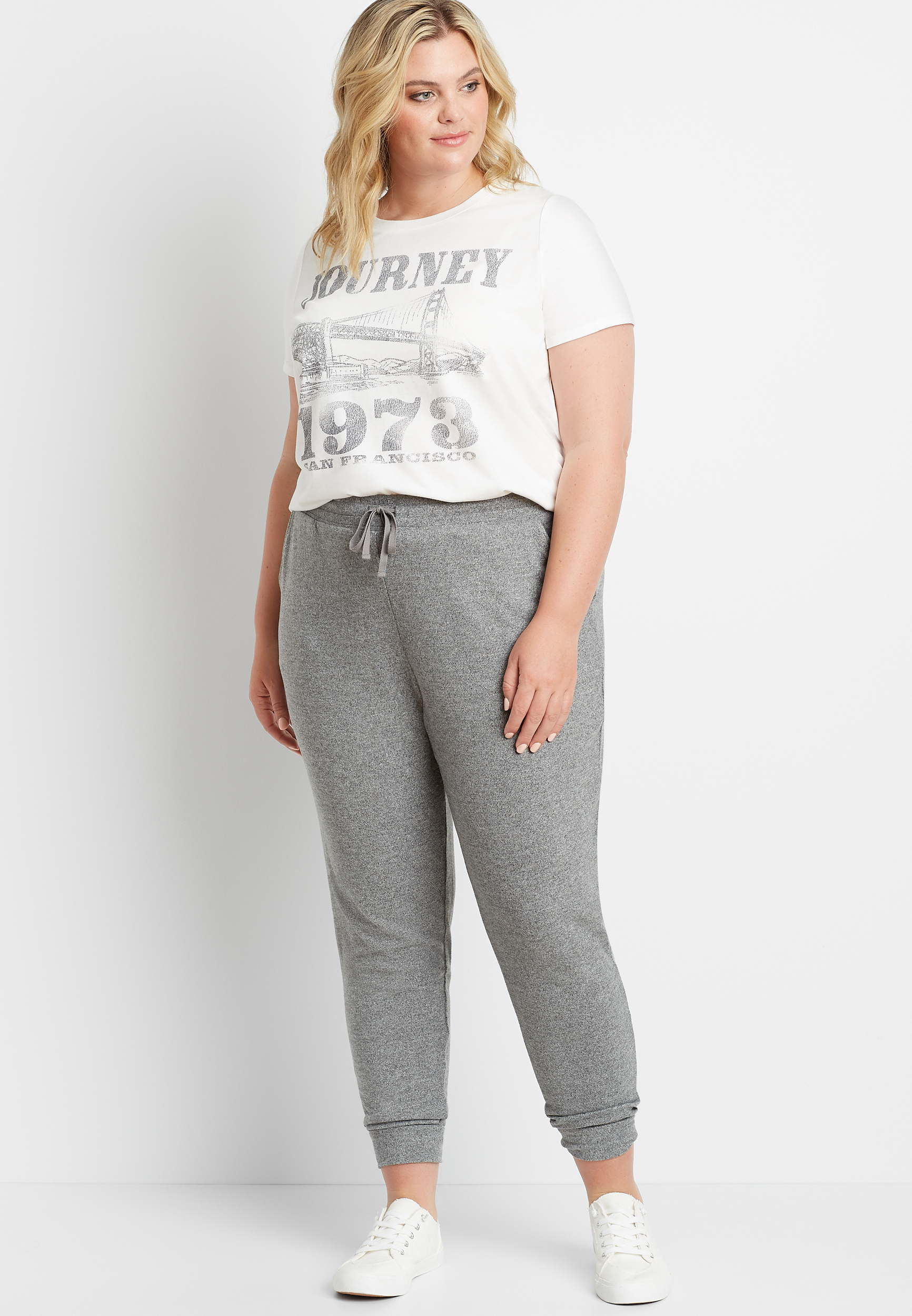 gray plus size pants