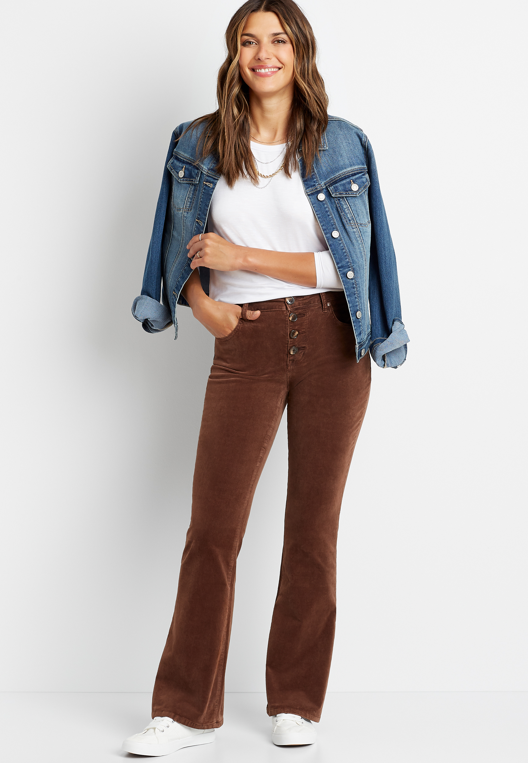 plus size corduroy flare pants