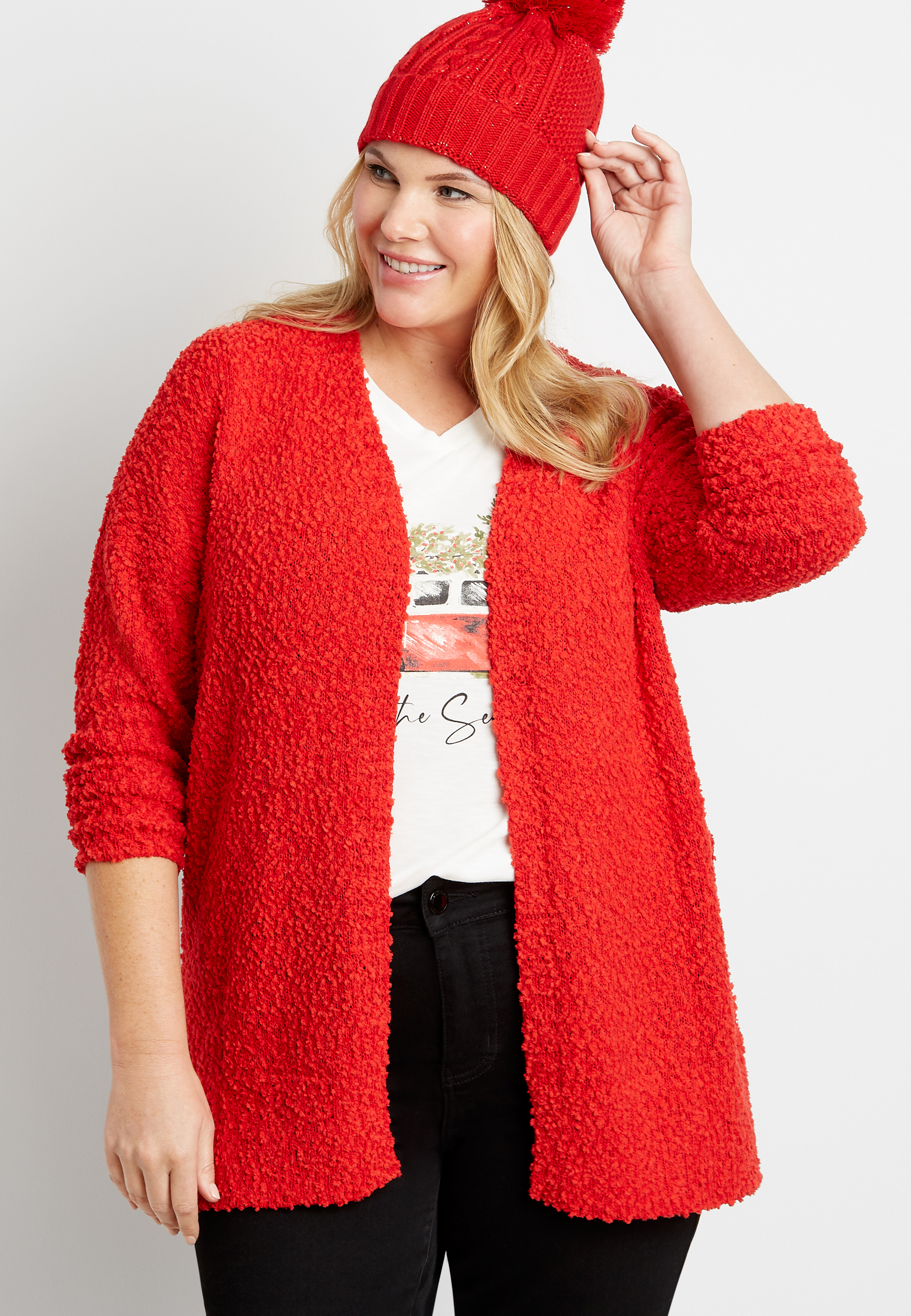 Plus Size Solid Open Front Cardigan | maurices