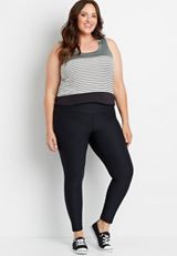 Plus Size High Rise Black Sculpt Legging, C6652, small
