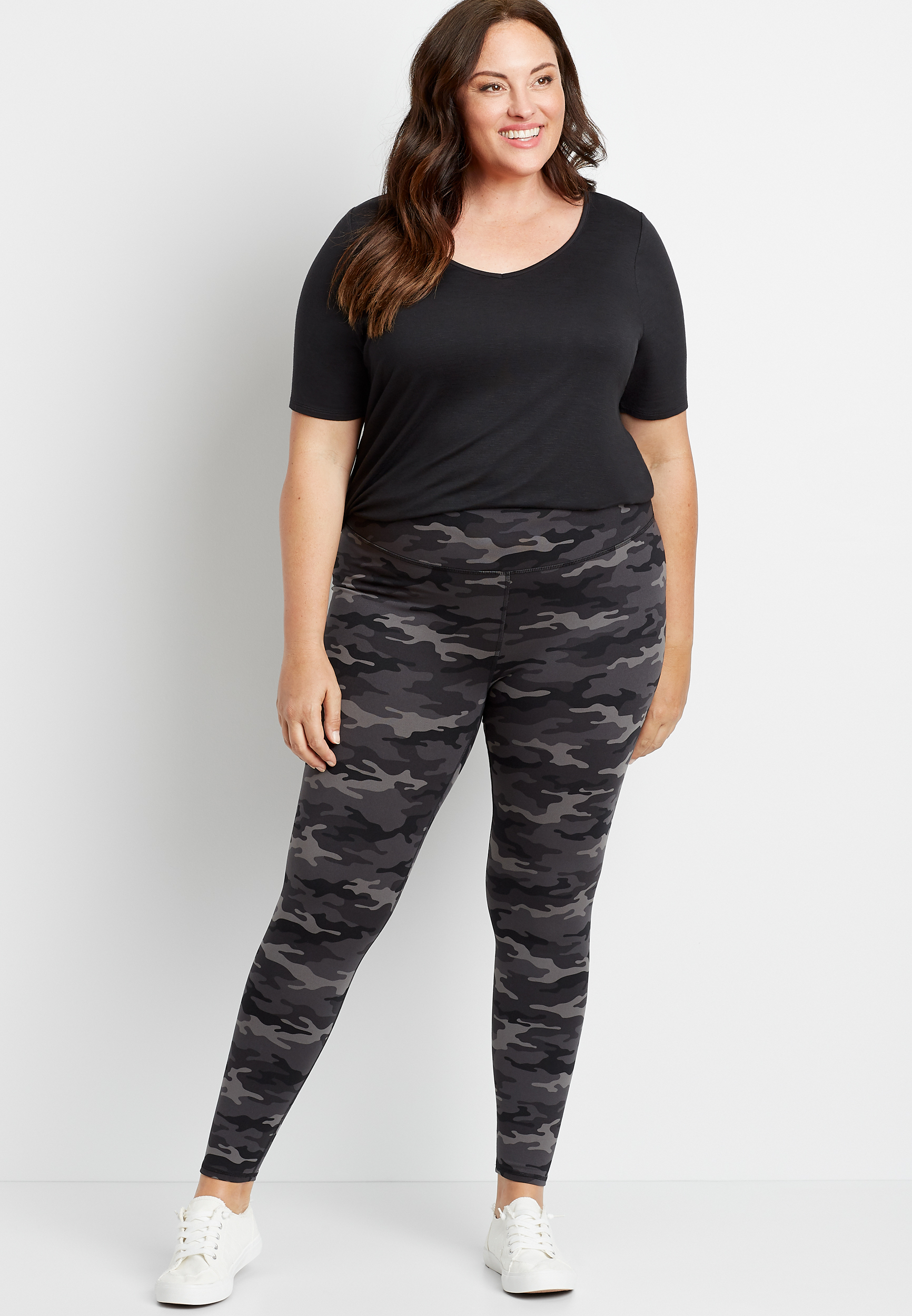 Plus Size High Rise Camo Active Full Length Legging | maurices