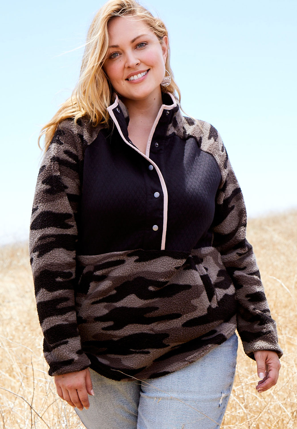 plus size sherpa sweatshirt