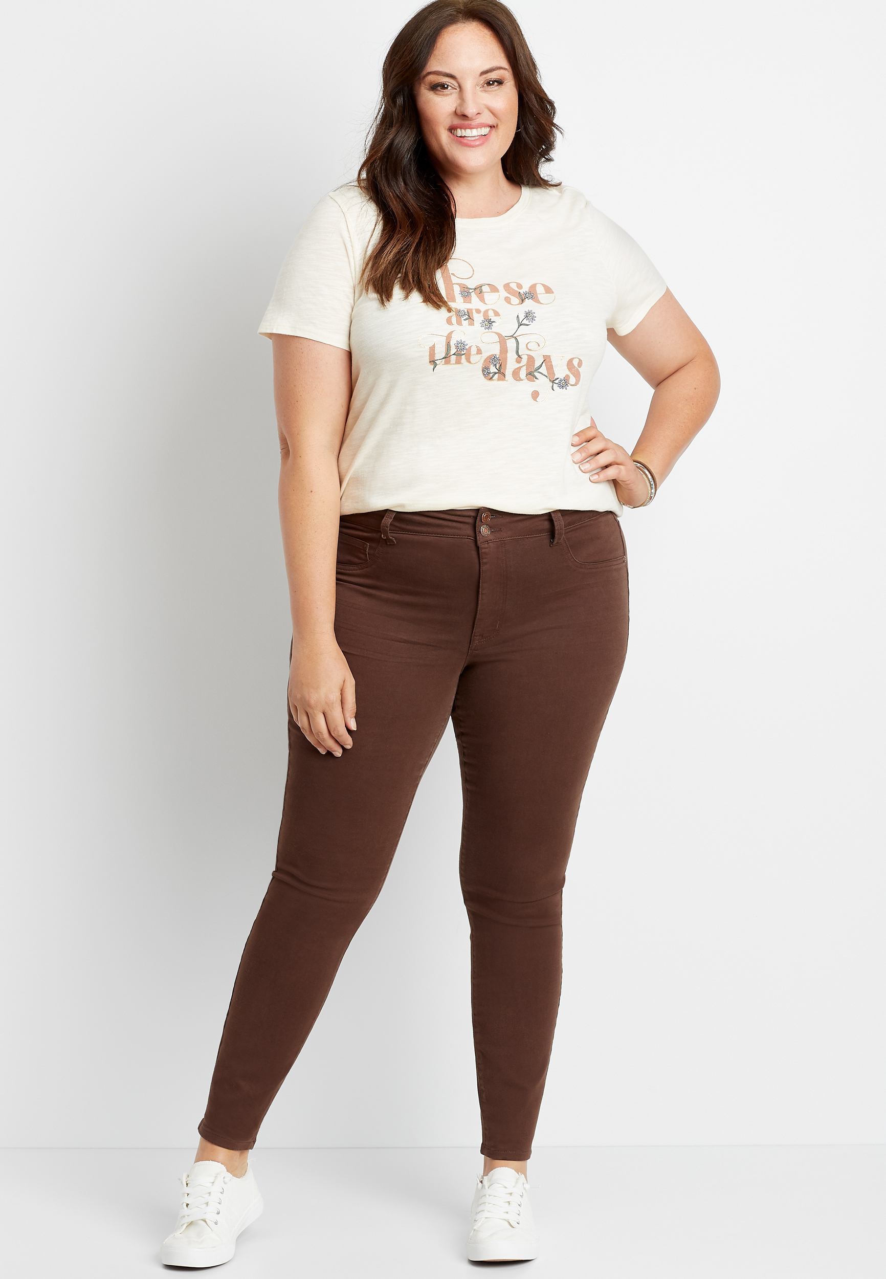 plus size khaki jeggings