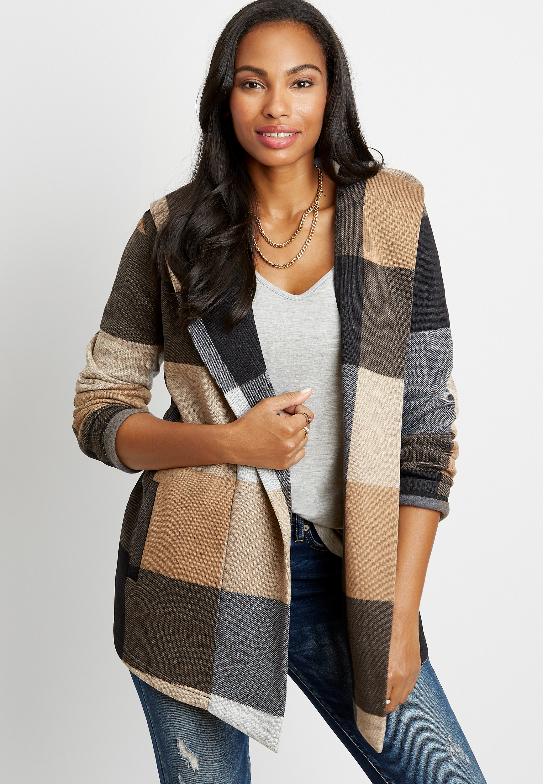 coatigan plaid