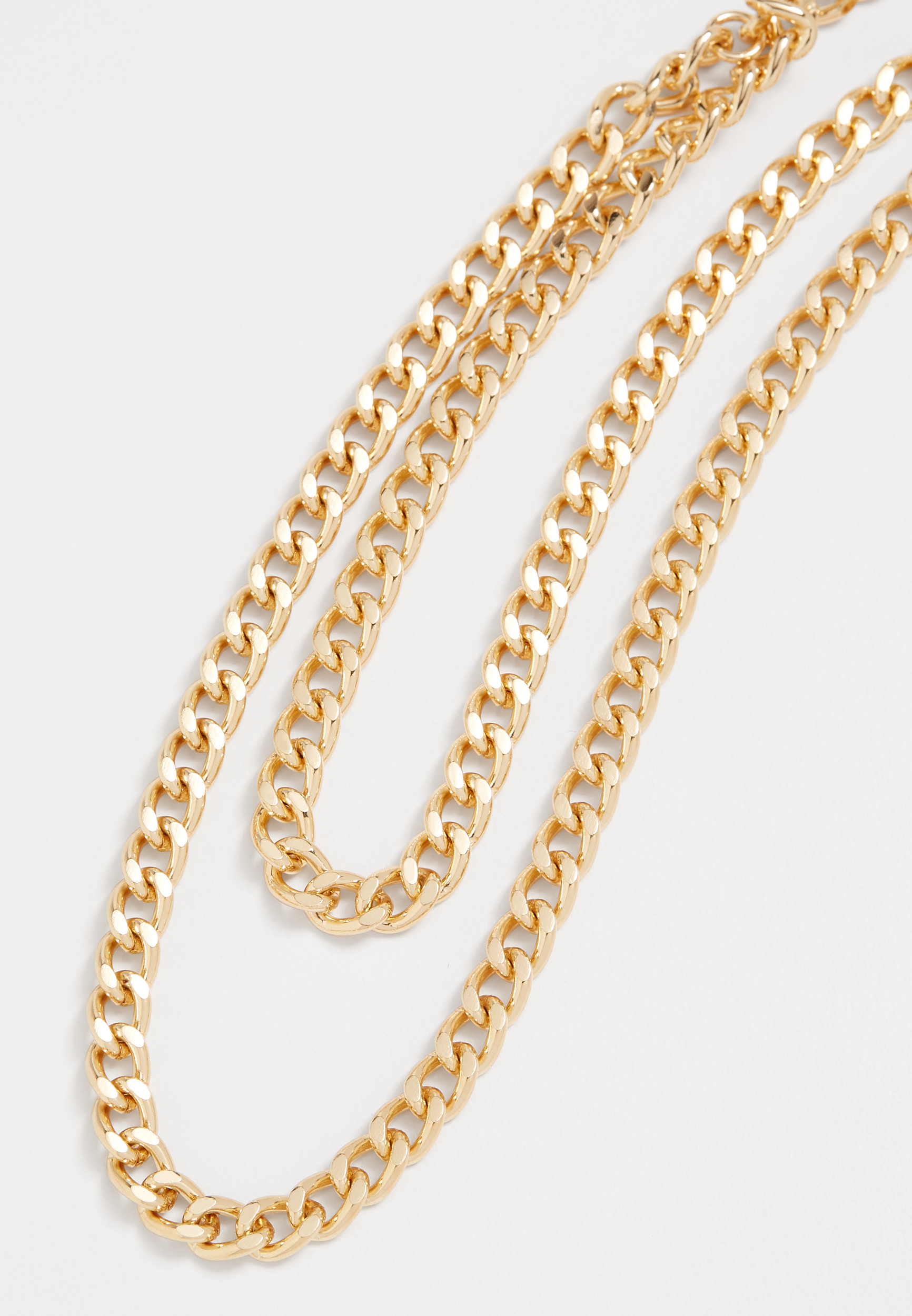 Double Row Gold Chunky Chain Necklace maurices