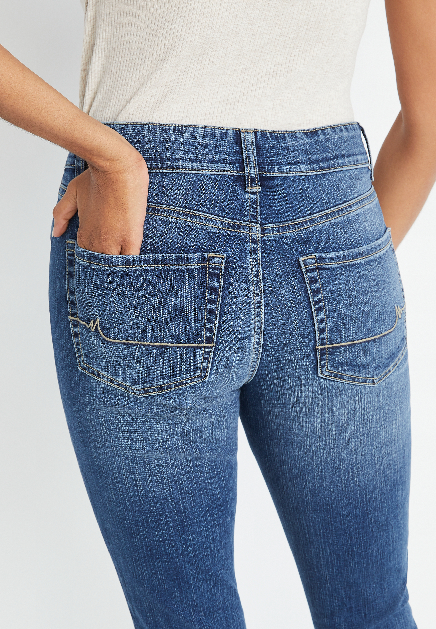 m jeans by maurices&trade; Classic Slim Boot Mid Rise Jean, C3337, large