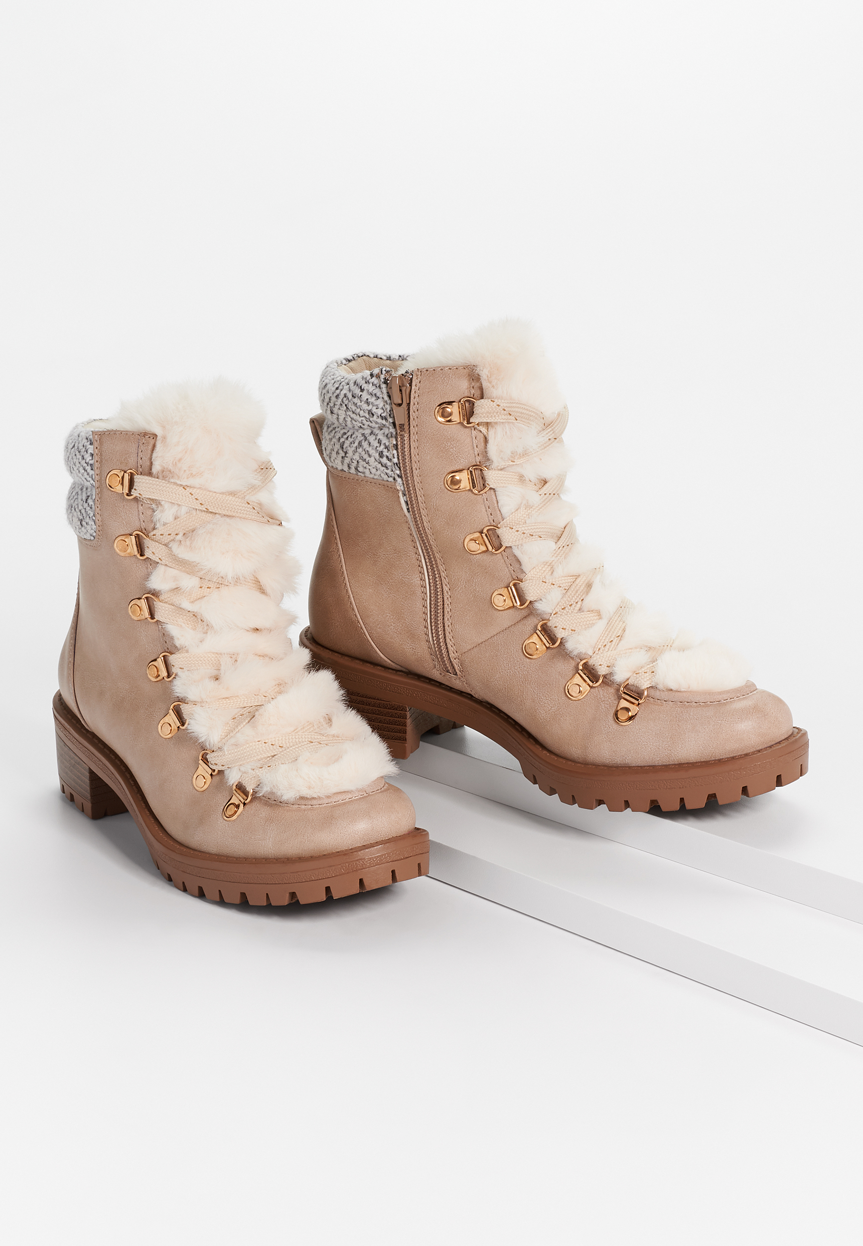 Emy faux sale fur hiker bootie