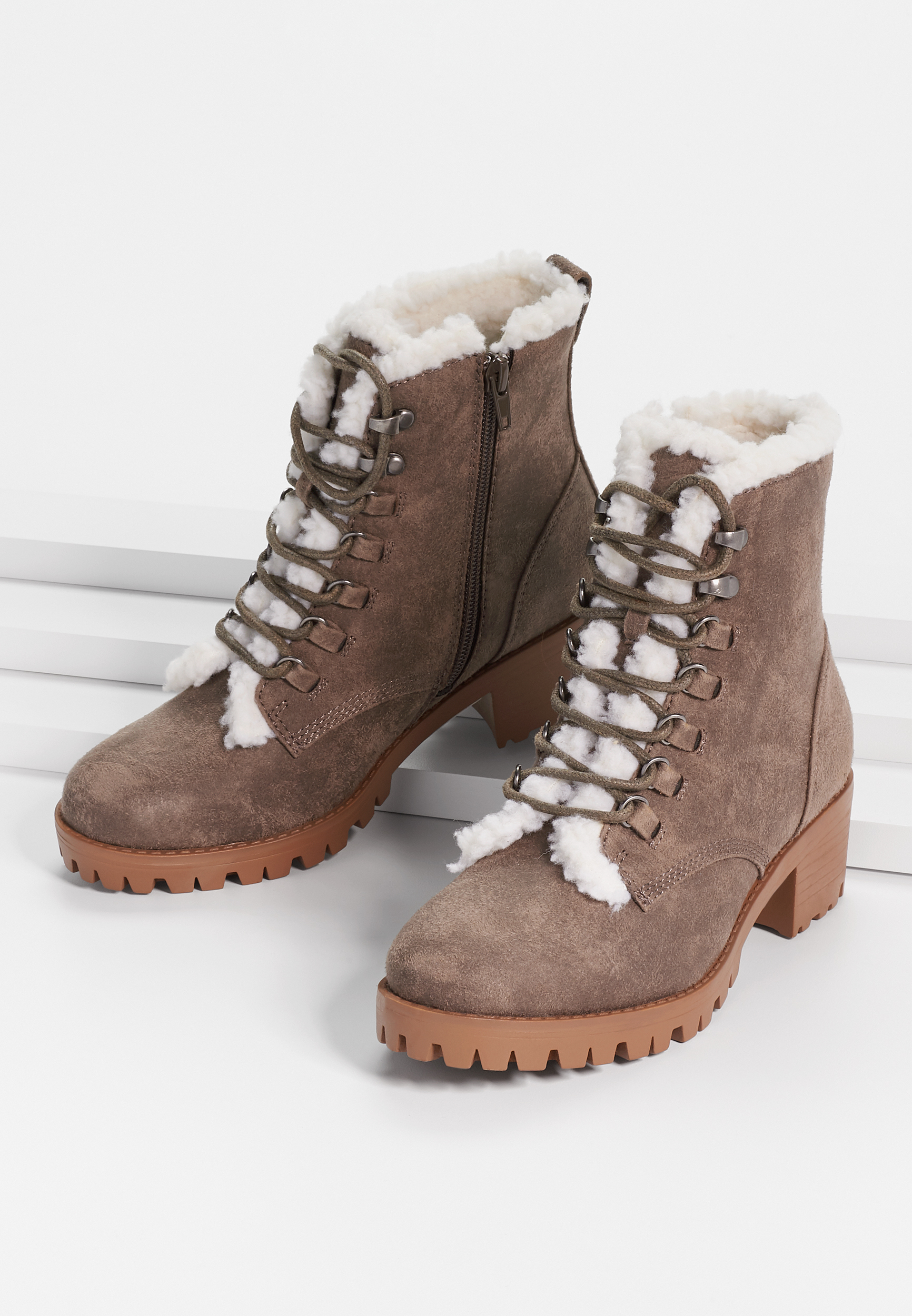 womens heeled hiker boots