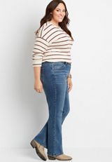 Plus Size m jeans by maurices&trade; Classic Slim Boot Curvy High Rise Jean, , small