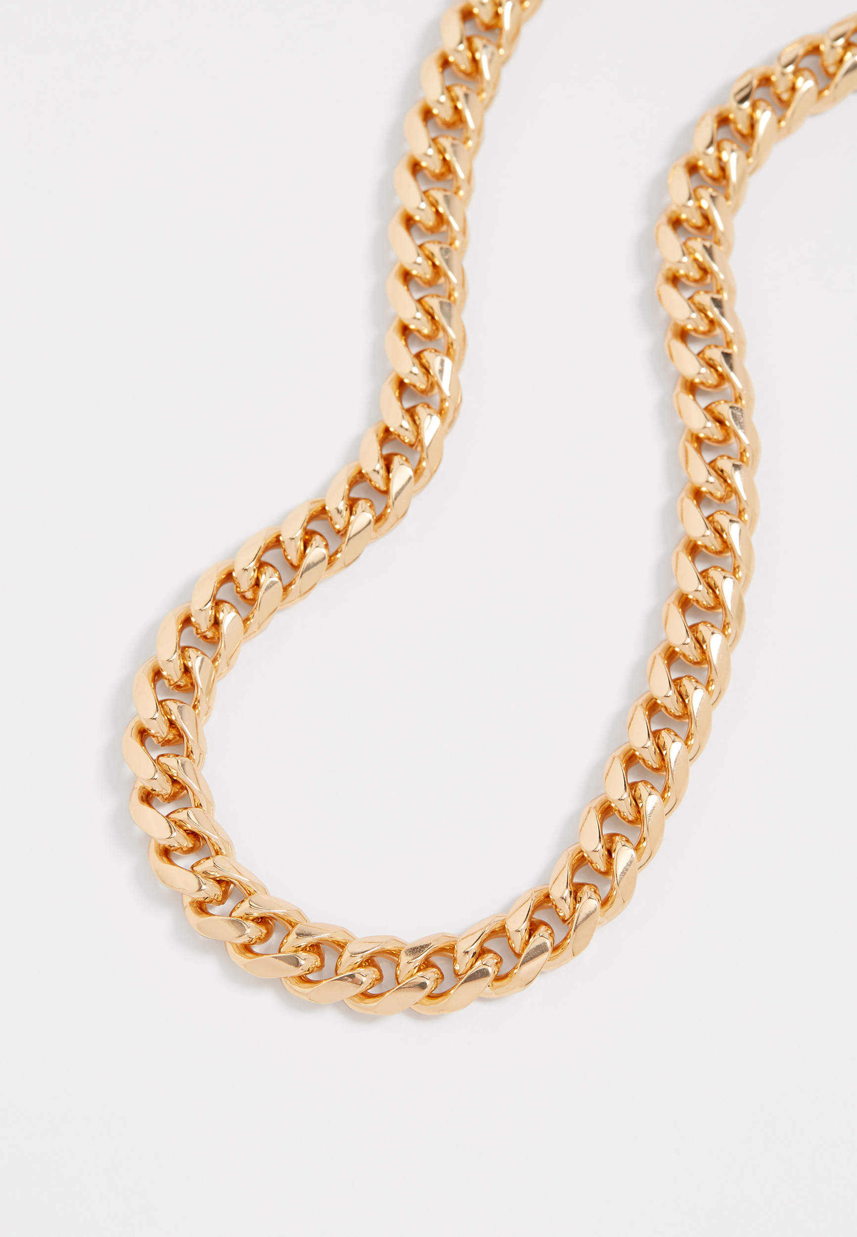 Gold Chunky Chain Necklace, , large