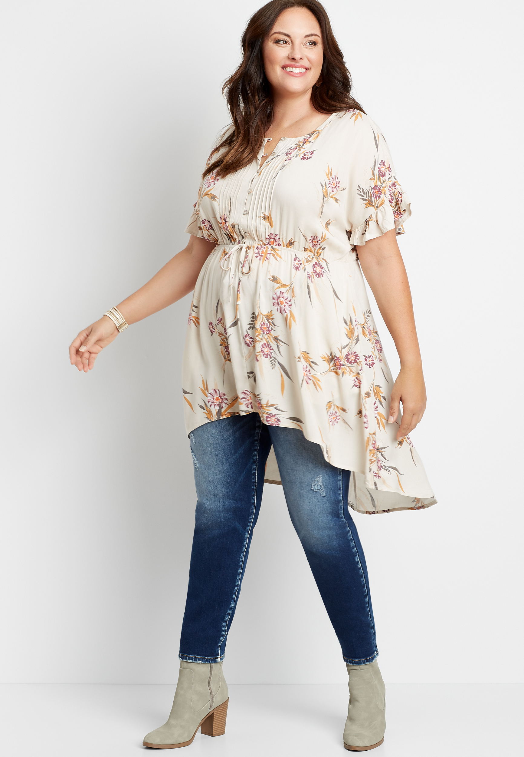 white plus size high low top