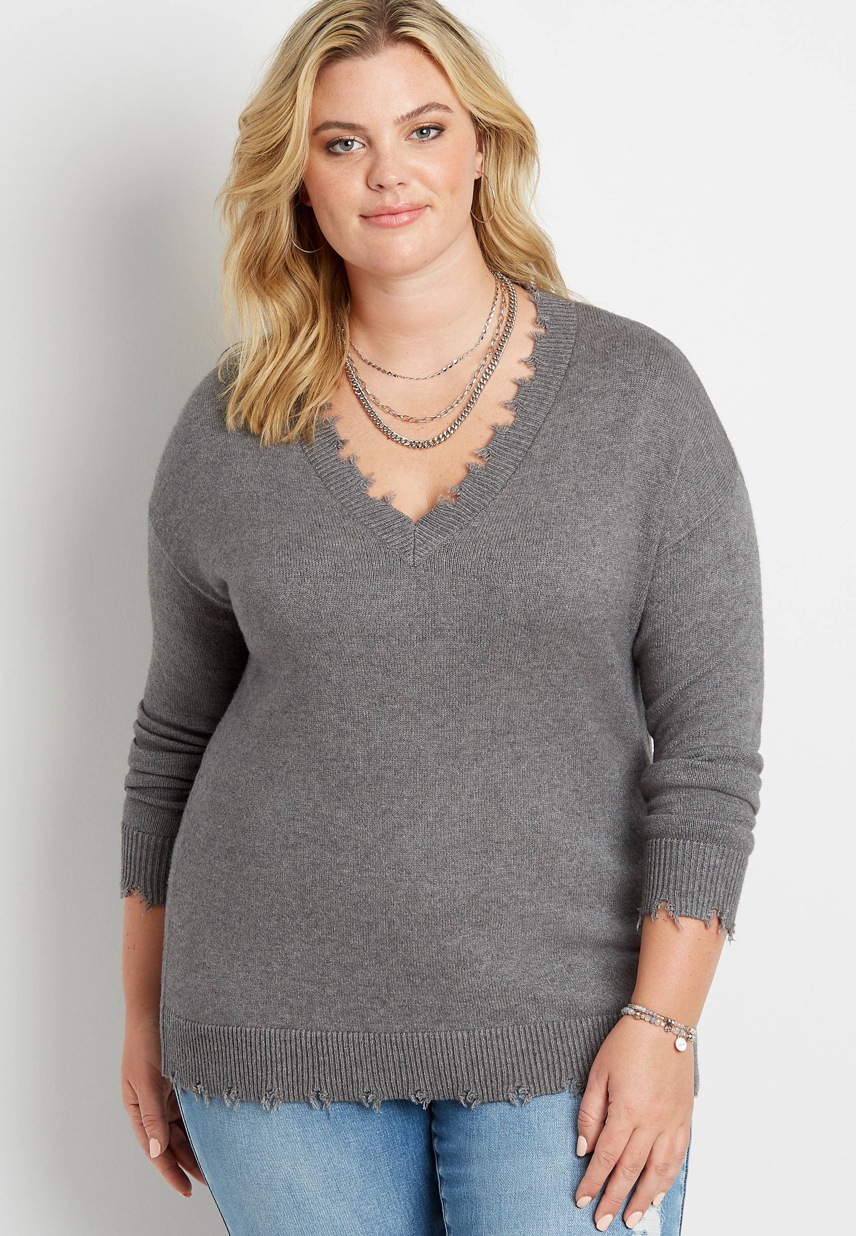 maurices plus size sweaters