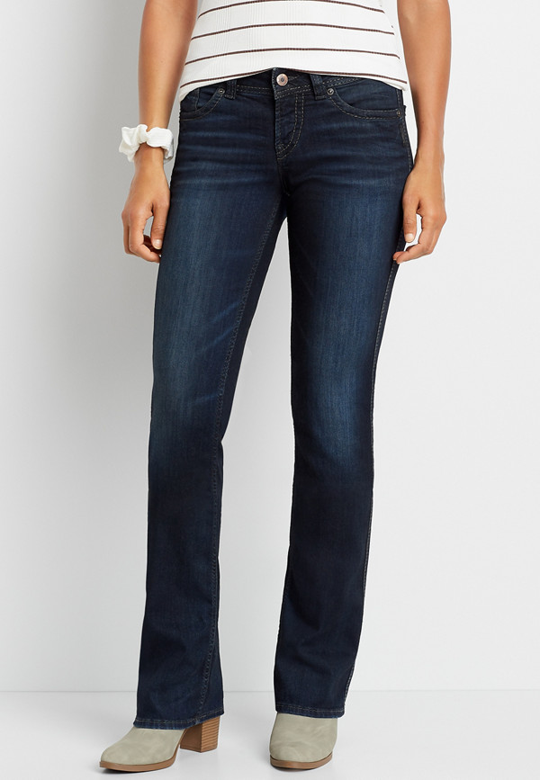 Silver Jeans Co.® Suki Dark Wash Navy Stitch Slim Boot Jean | maurices