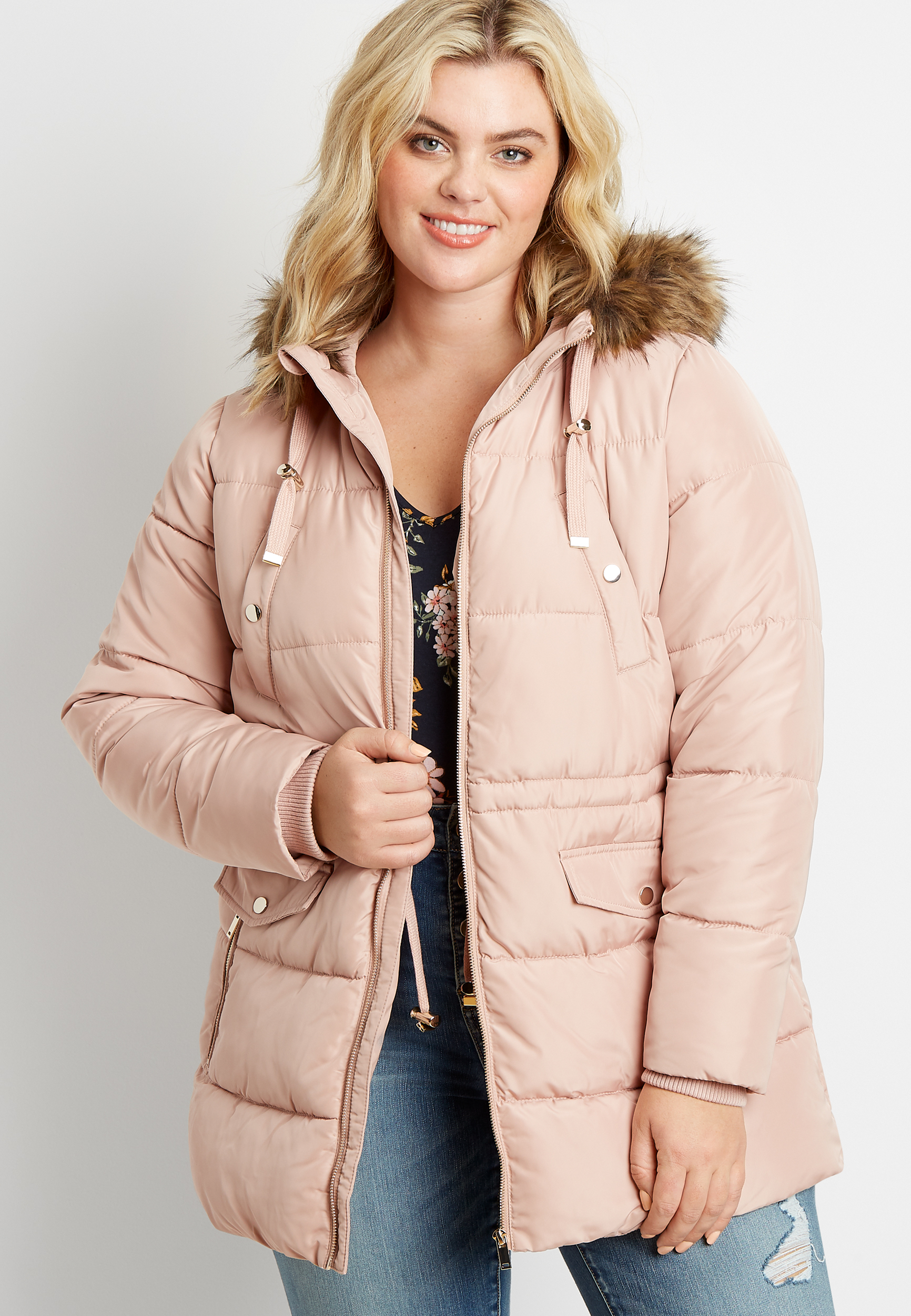 maurices plus size winter coats