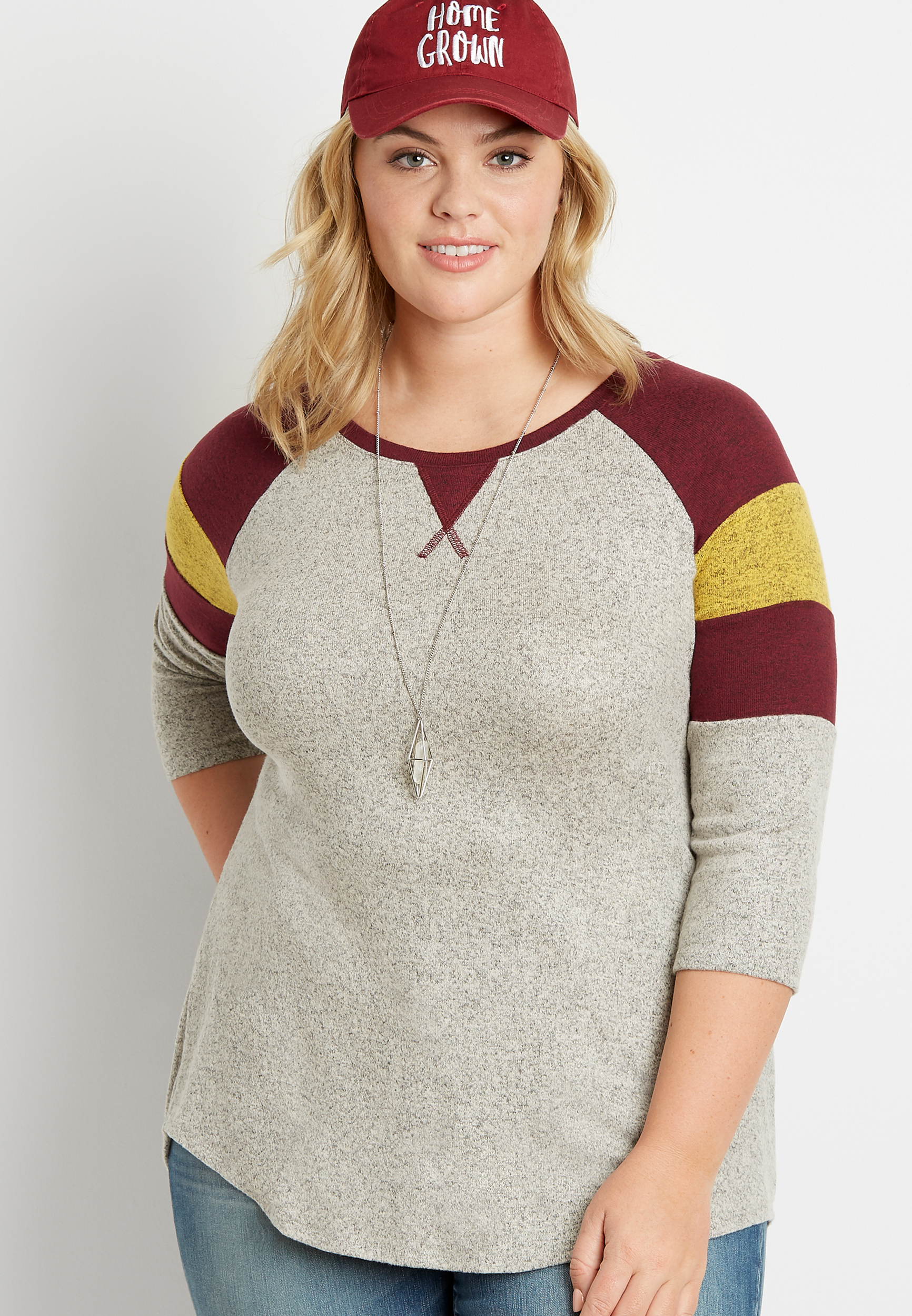 plus size baseball tee