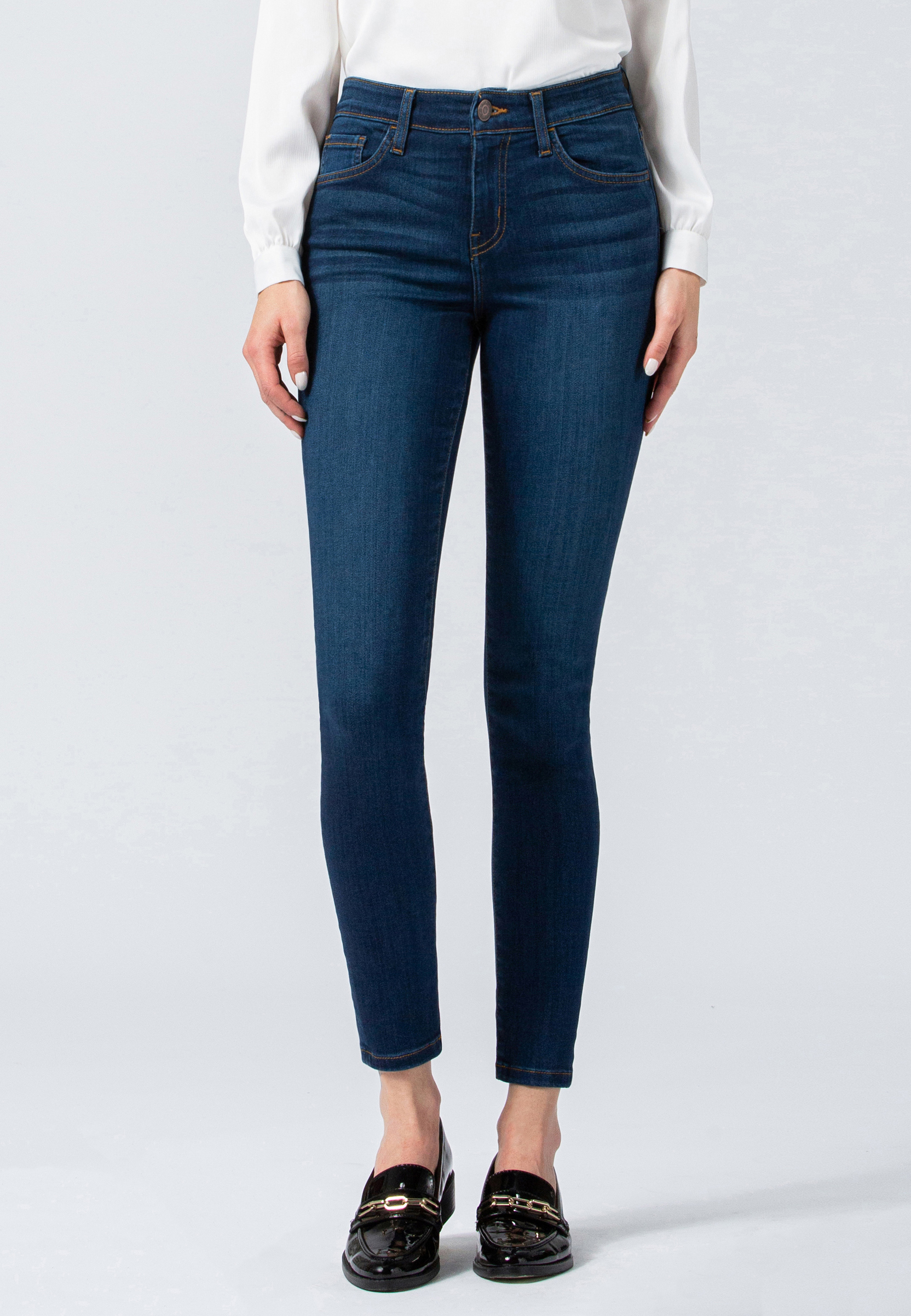 Image of Flying Monkey&trade; Womens High Rise Dark Super Soft Skinny Jeans Blue - Maurices