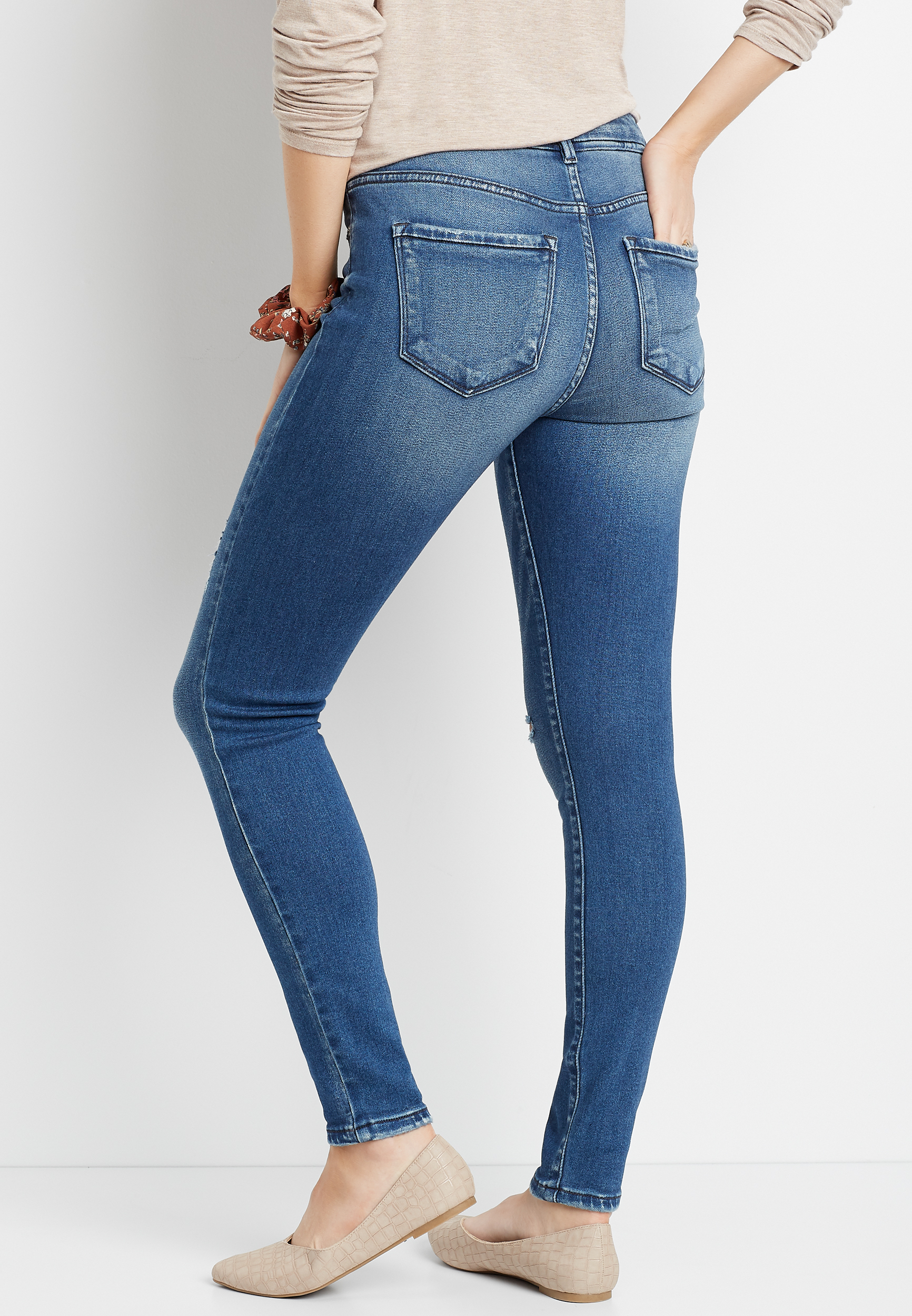 KanCan&trade; High Rise Medium Destructed Skinny Jean, C3337, large