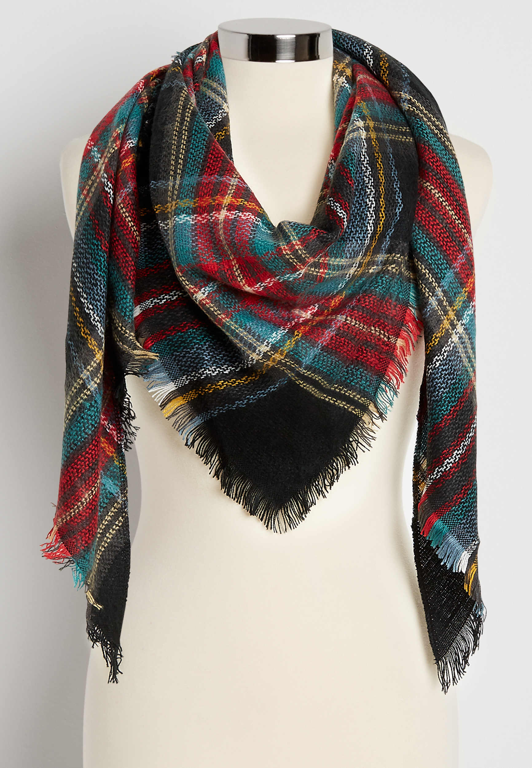 Tartan Plaid Triangle Scarf | maurices