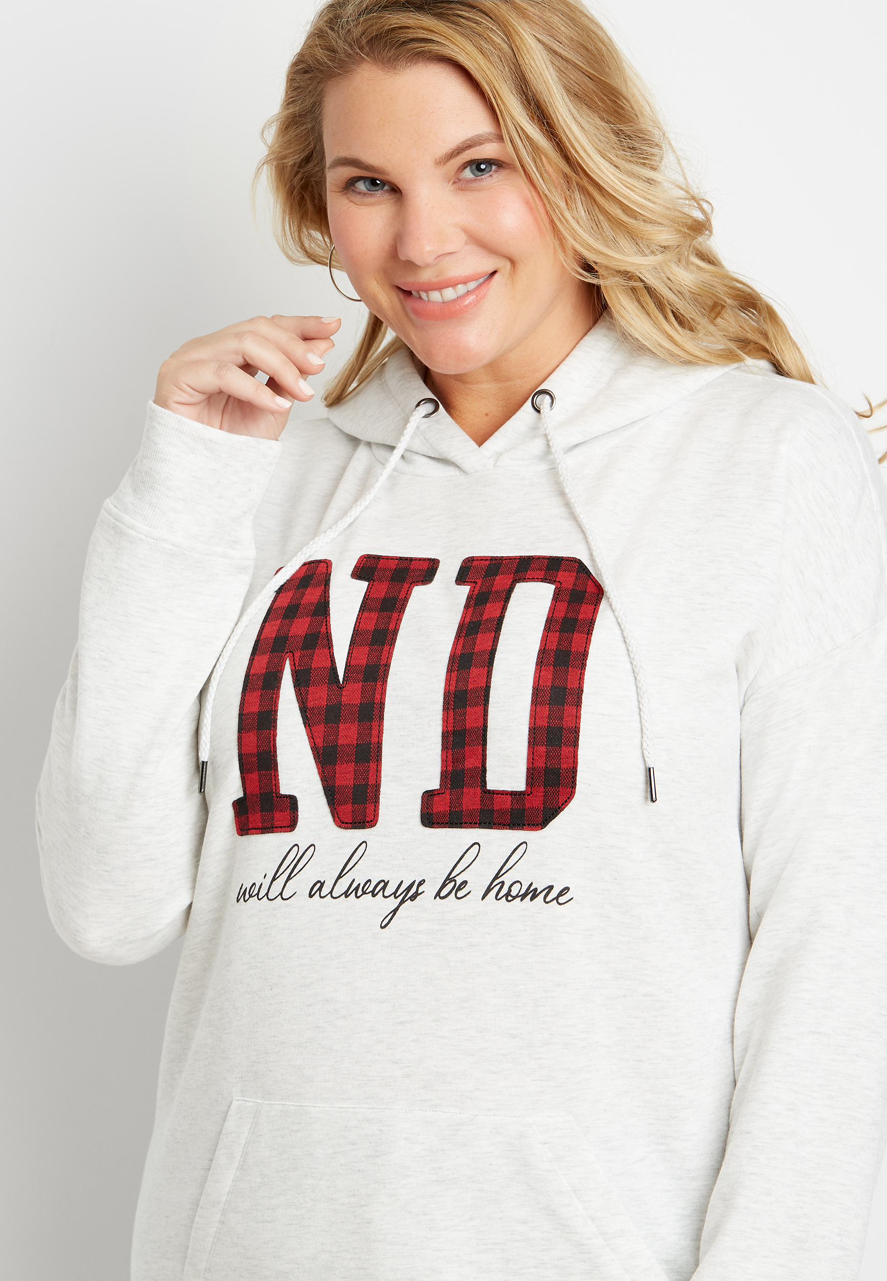 plaid pullover hoodie