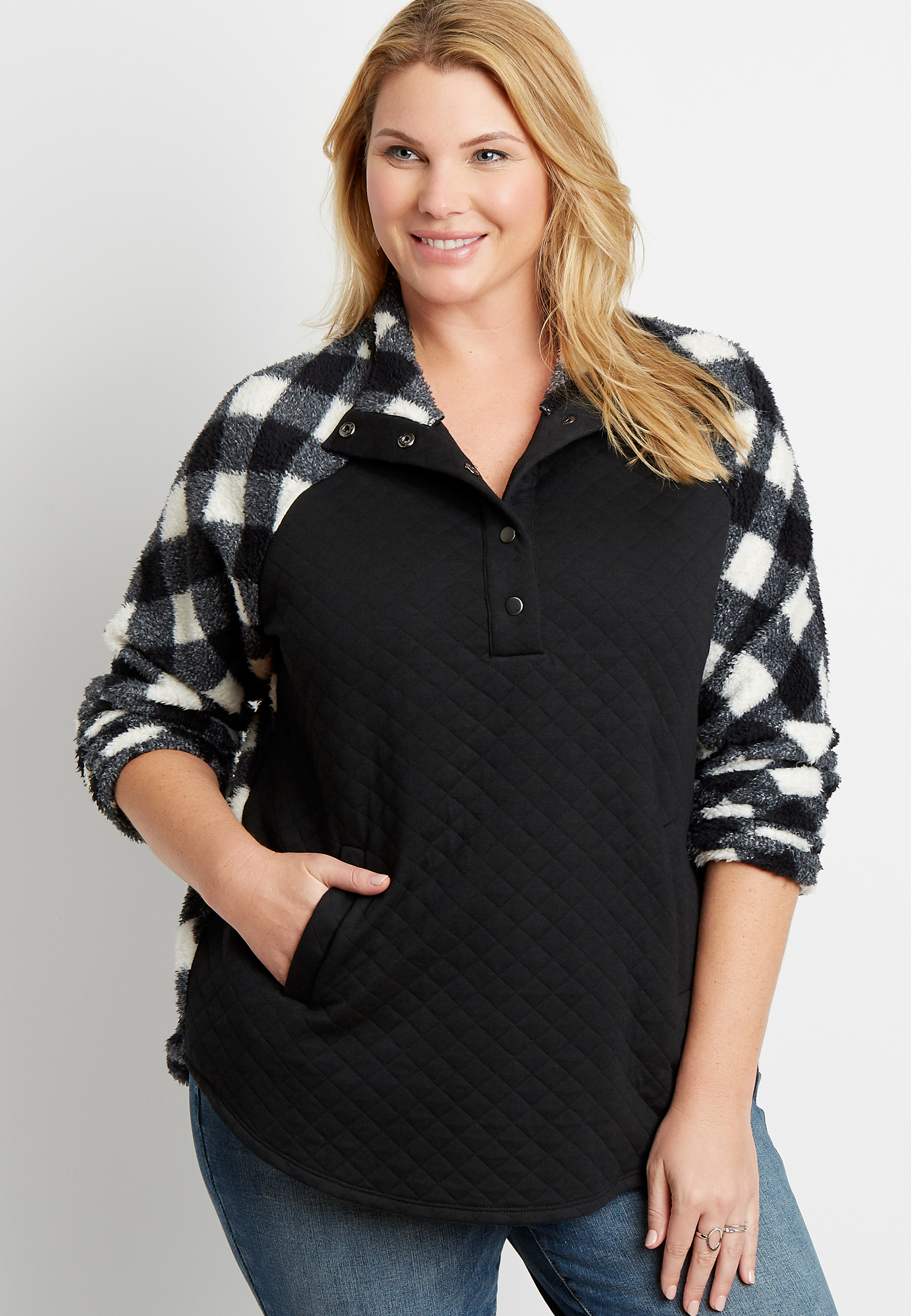 plus size buffalo plaid pajama pants