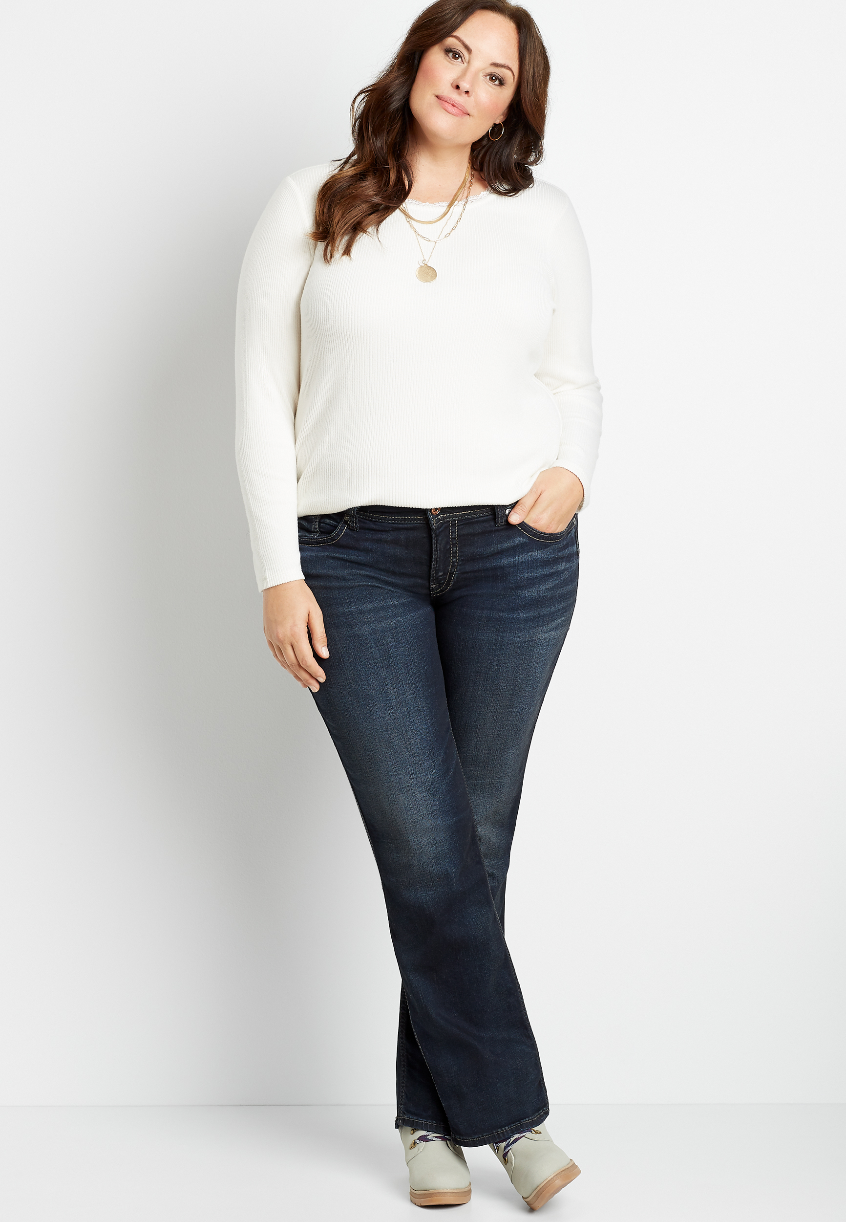 silver plus size jeans