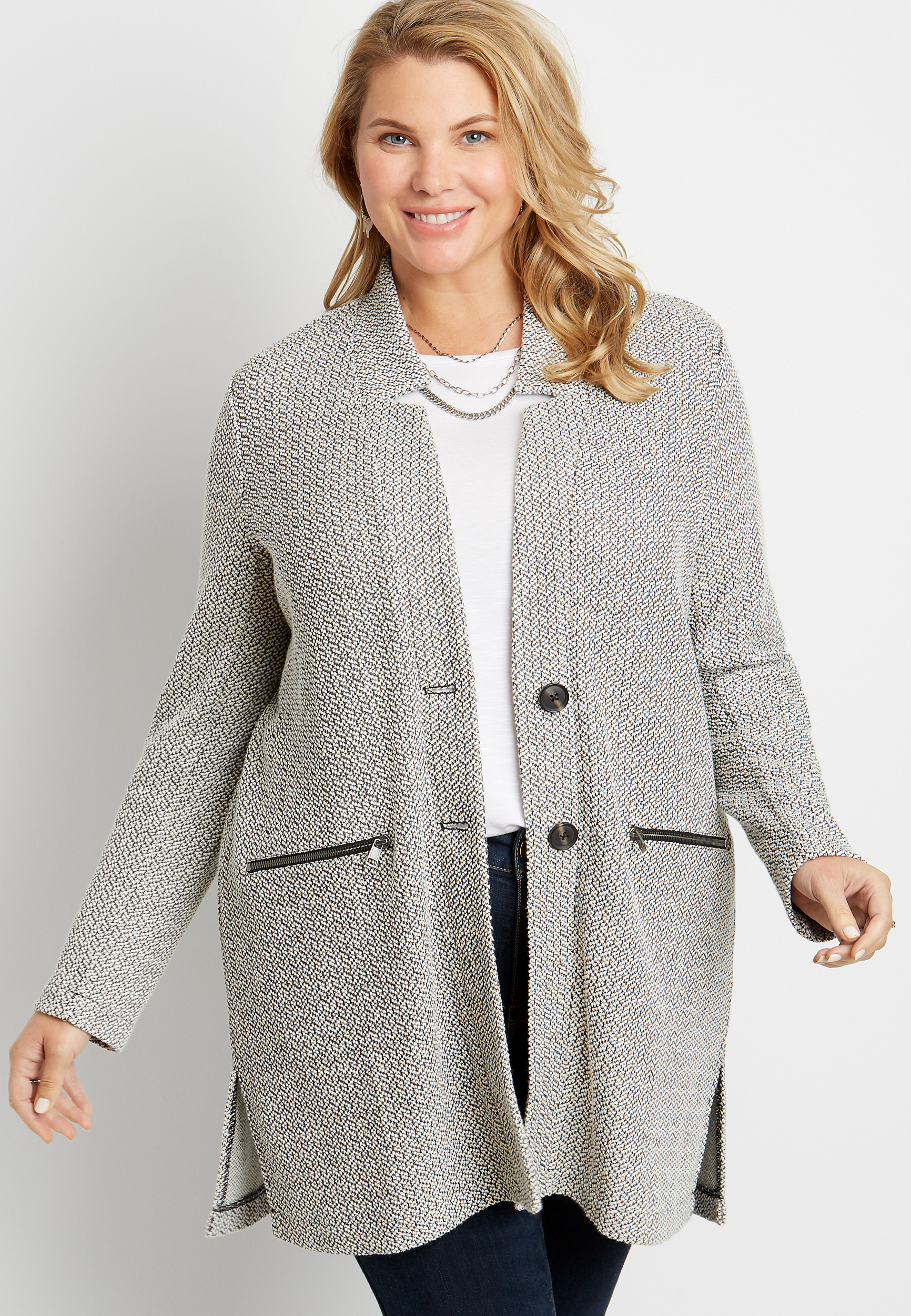 plus size cardigan coat