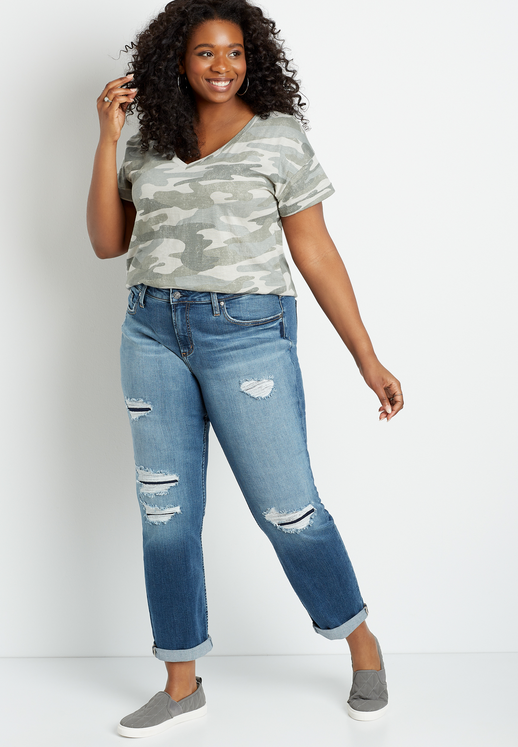 cheap plus size boyfriend jeans