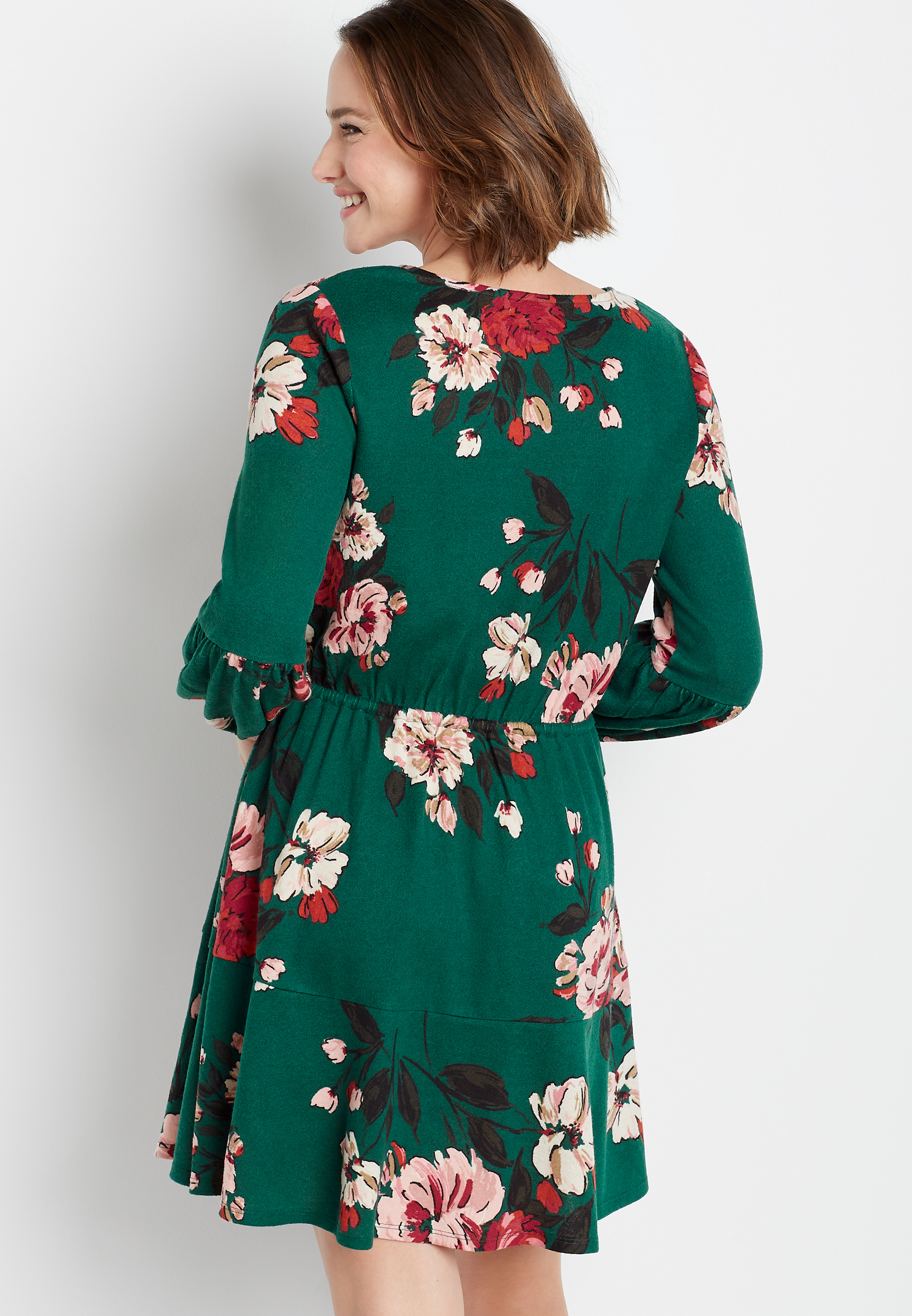 flower green dress