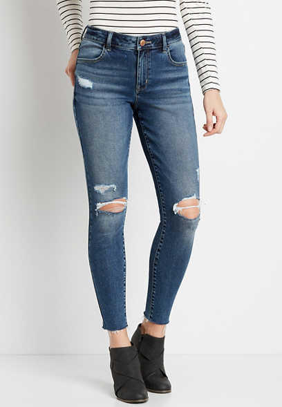 m jeans by maurices™ Vintage High Rise Raw Hem Jegging
