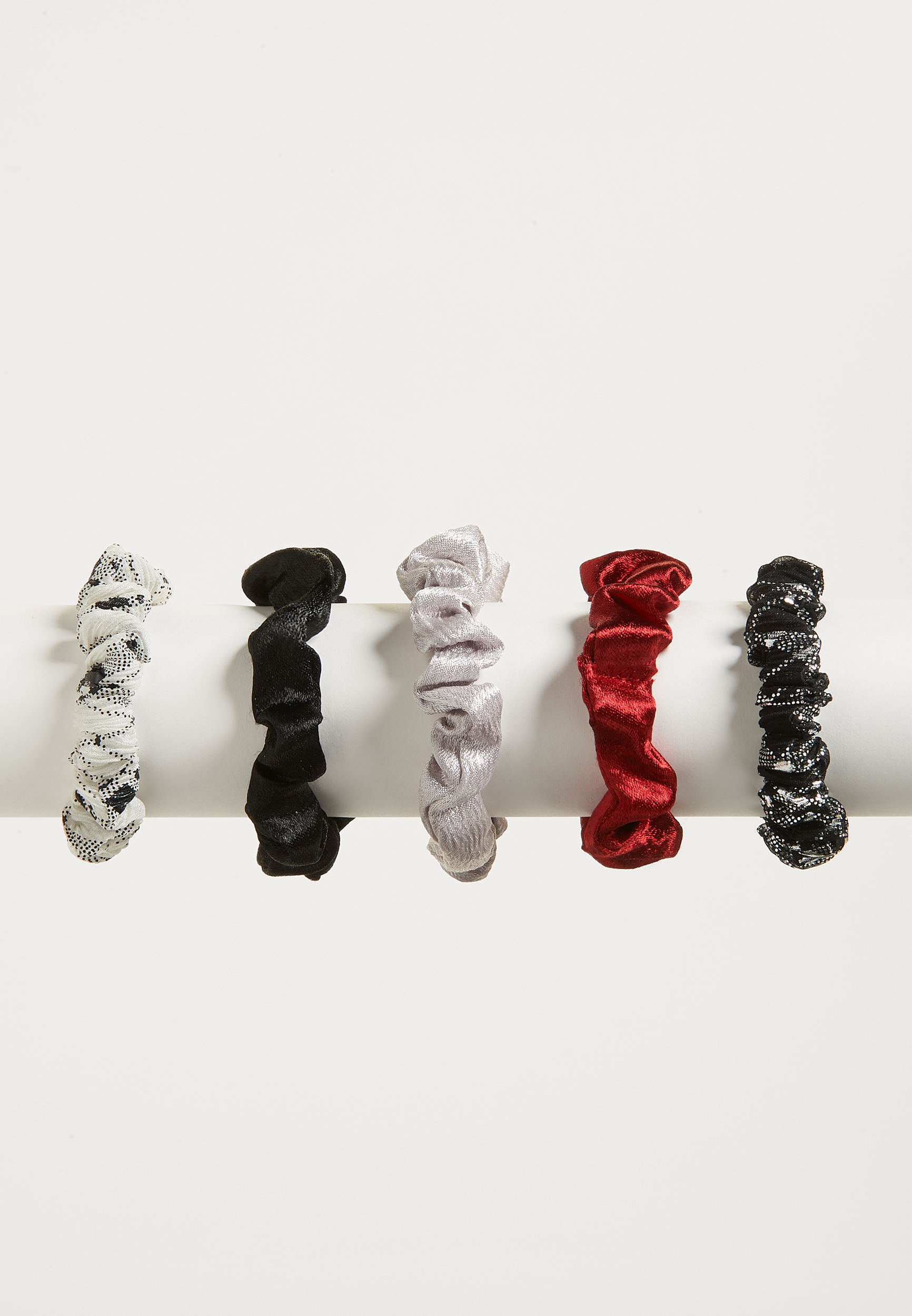 5 Pack Shimmer Mini Scrunchie Set | maurices