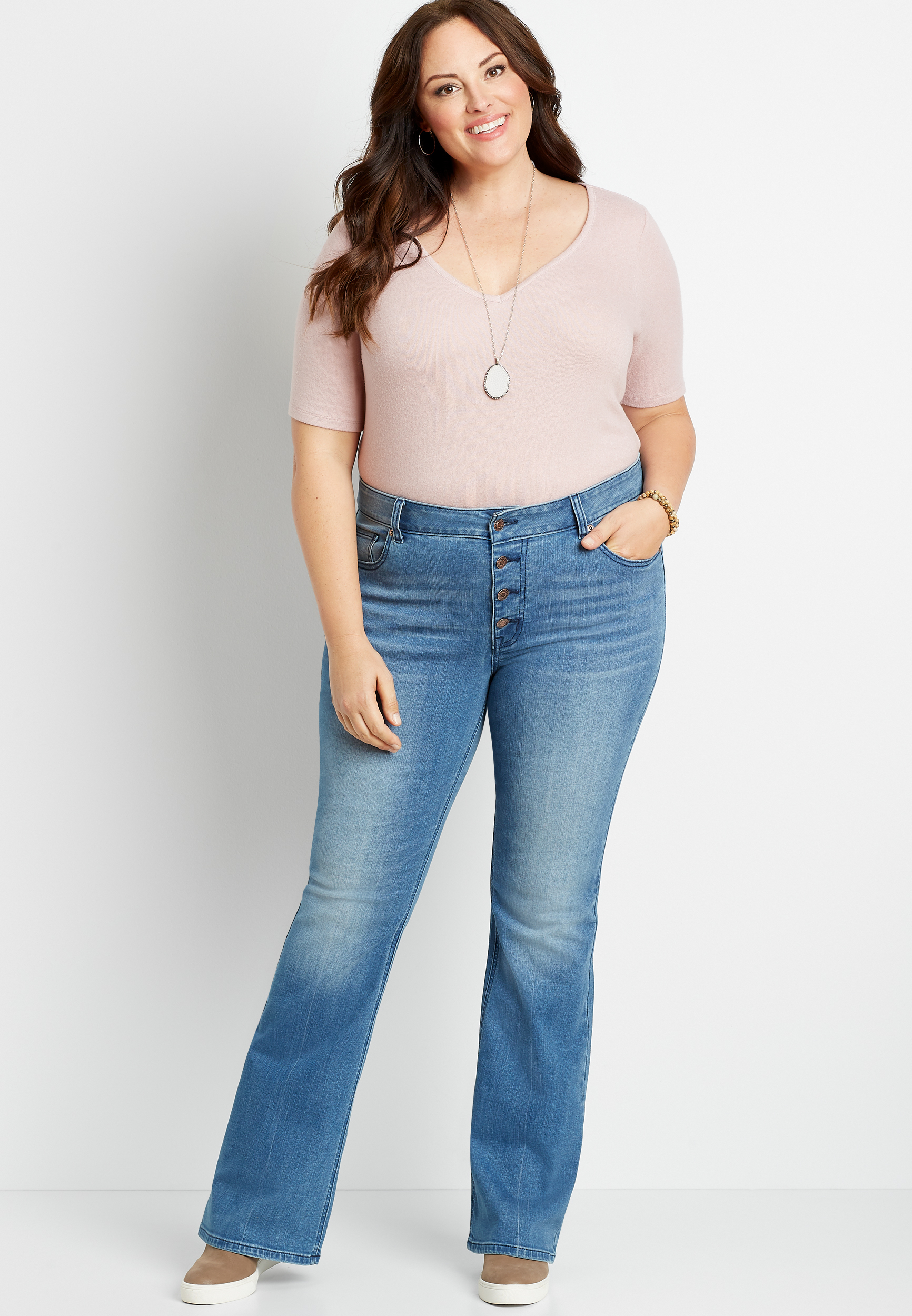 plus size black flare jeans