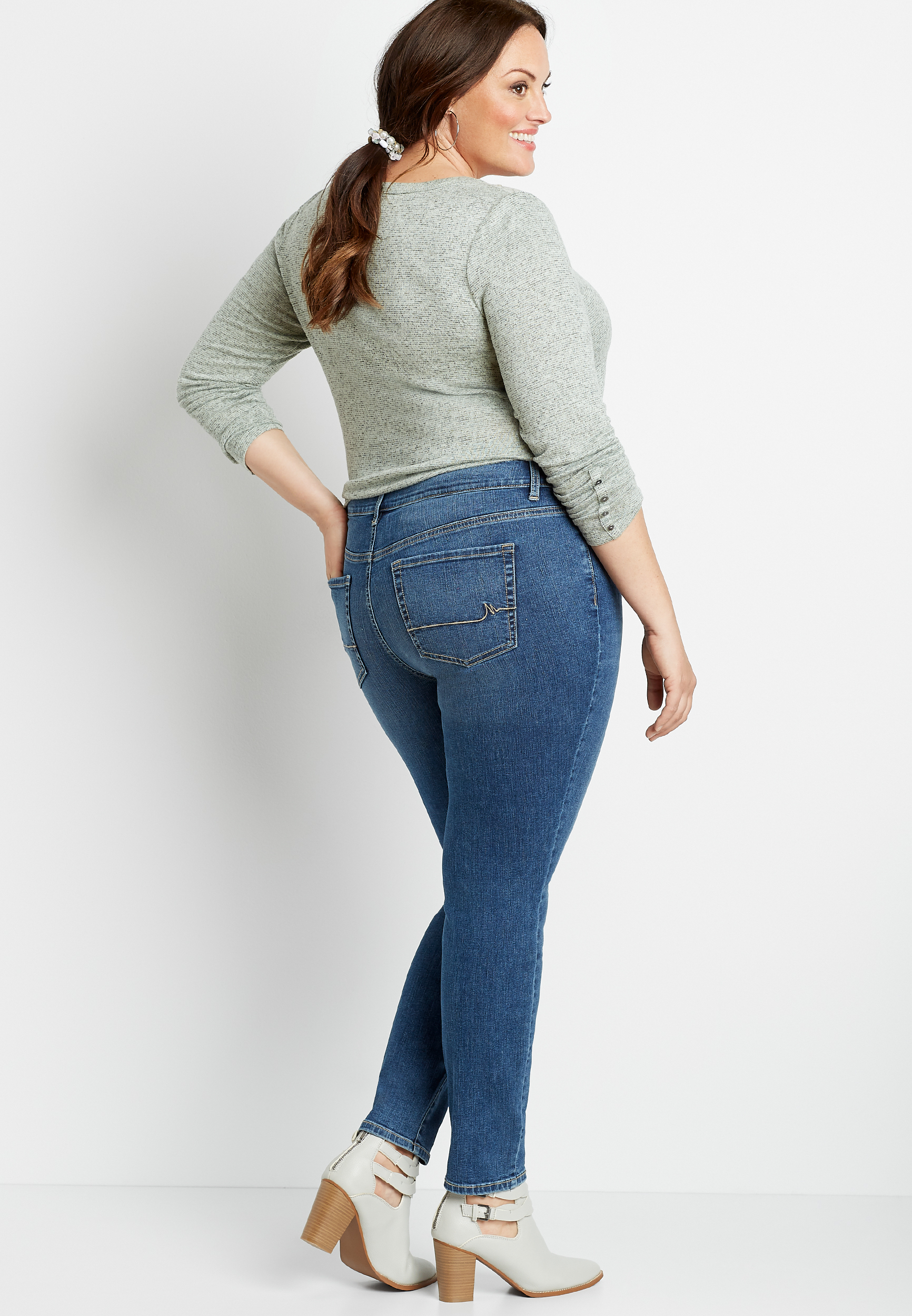 Plus Size m jeans by maurices&trade; Classic Skinny Mid Rise Jean, C258, large