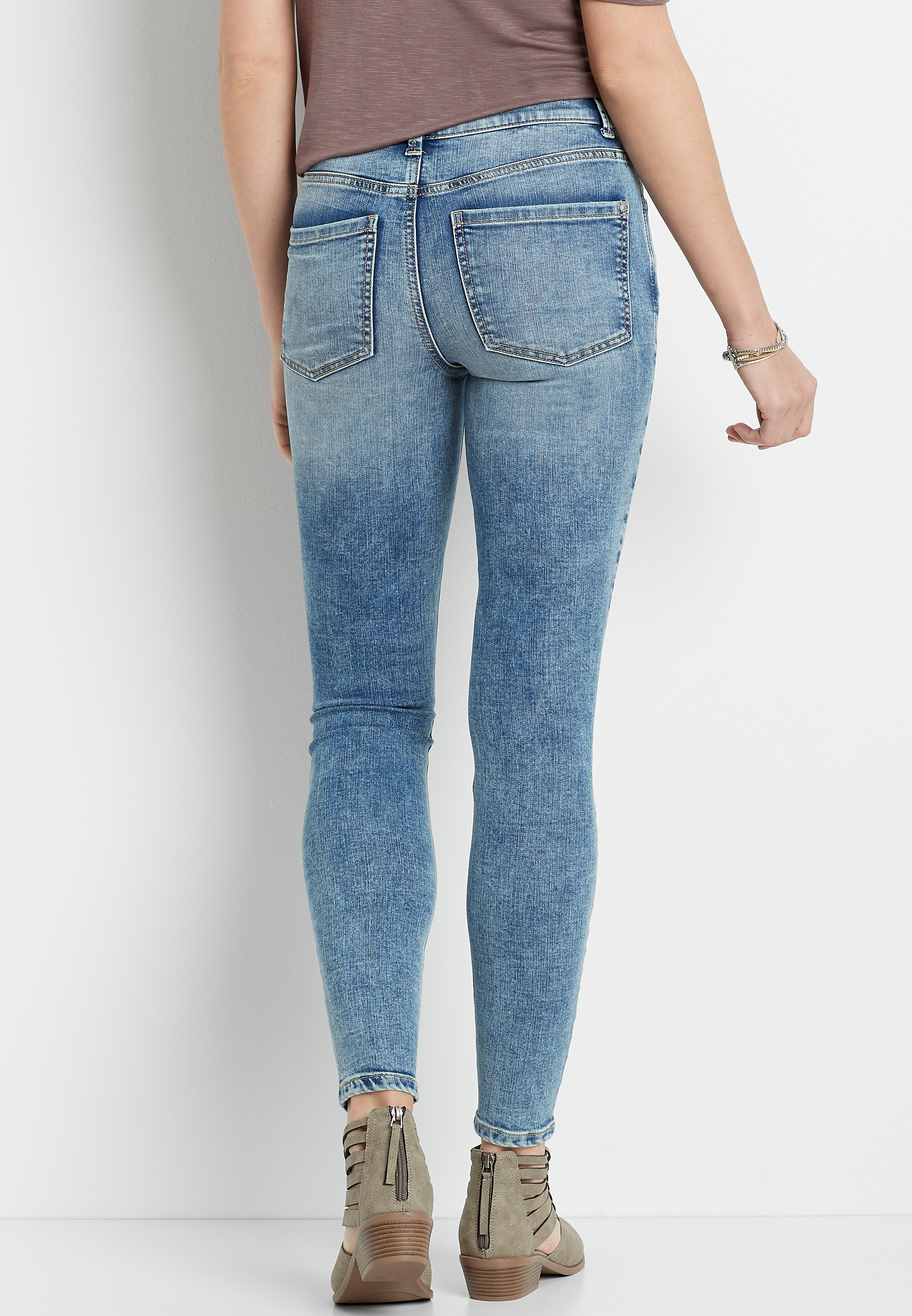 Everflex™ High Rise Light Wash Stretch Super Skinny Jean - alternate image