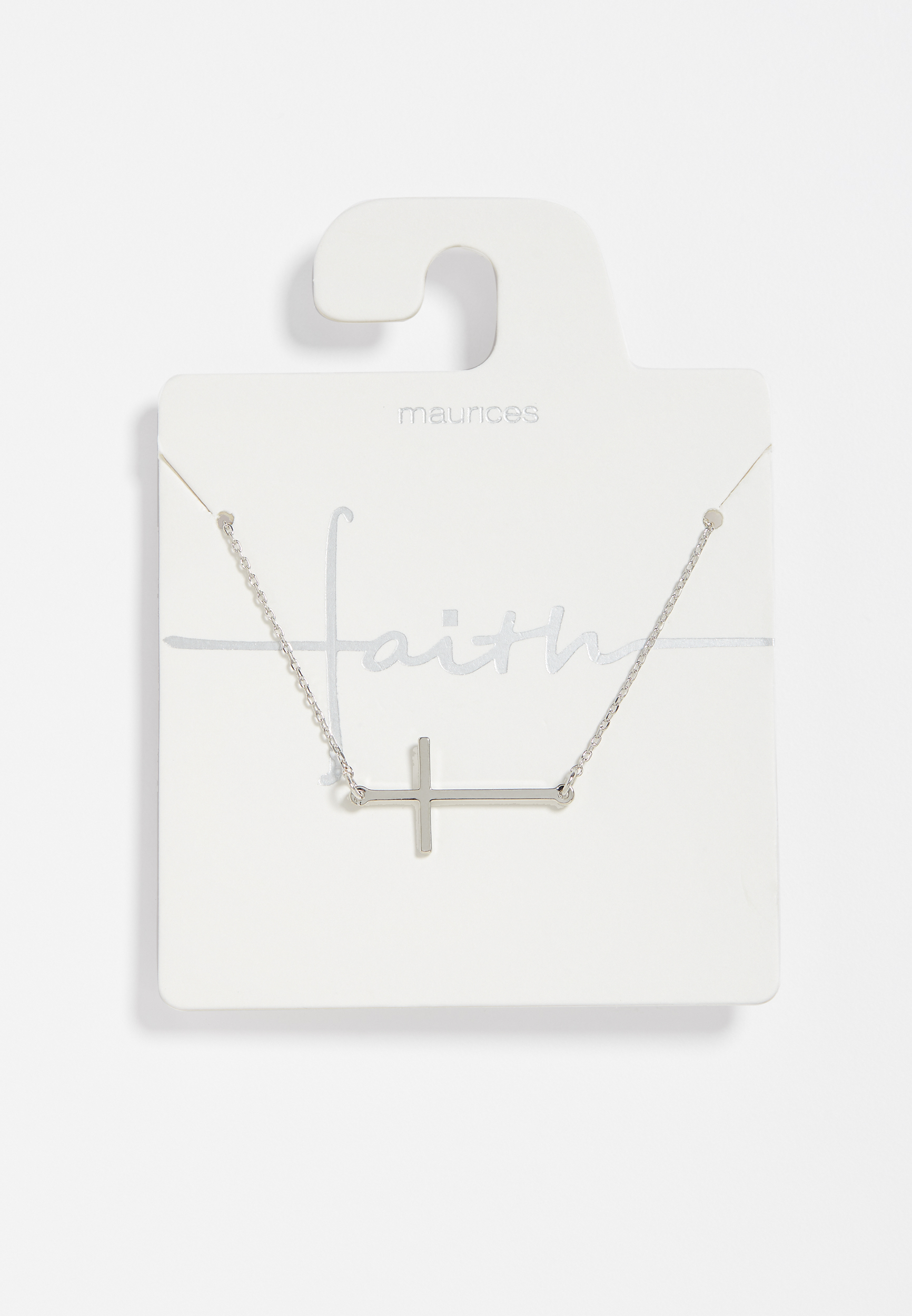 Dainty Side Cross Necklace