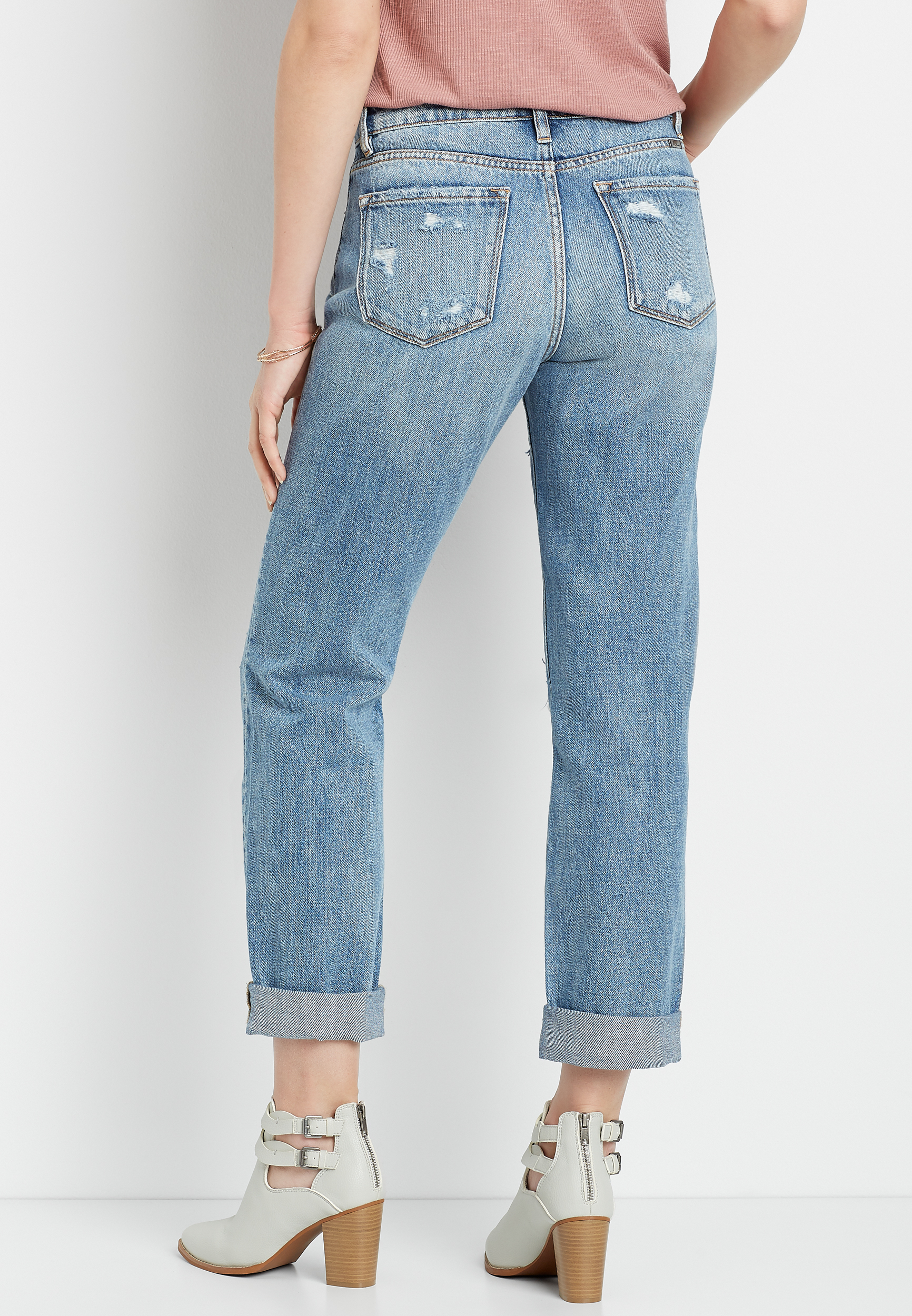 non stretch boyfriend jeans