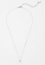 Dainty Silver Star Necklace, , small