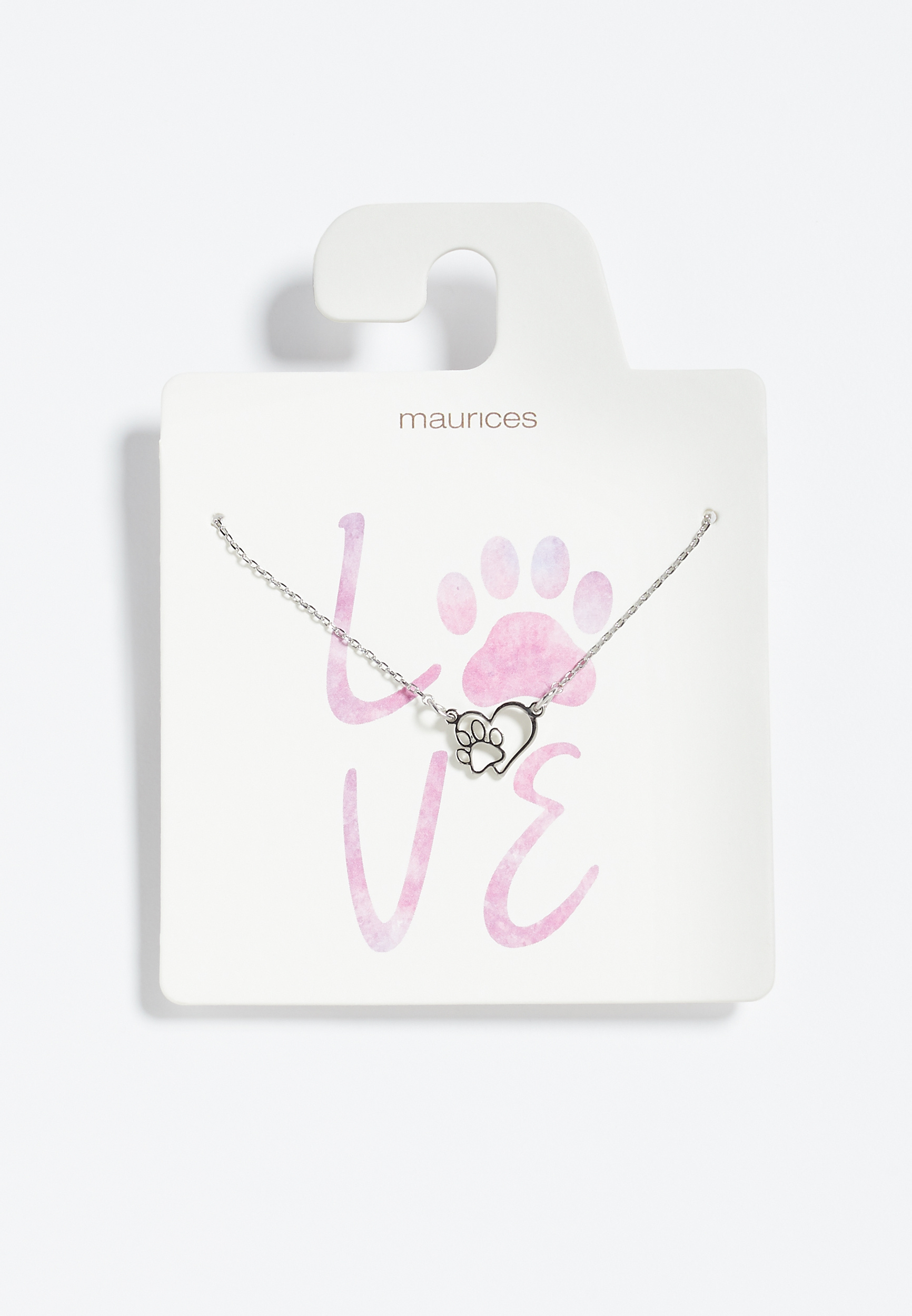heart paw necklace