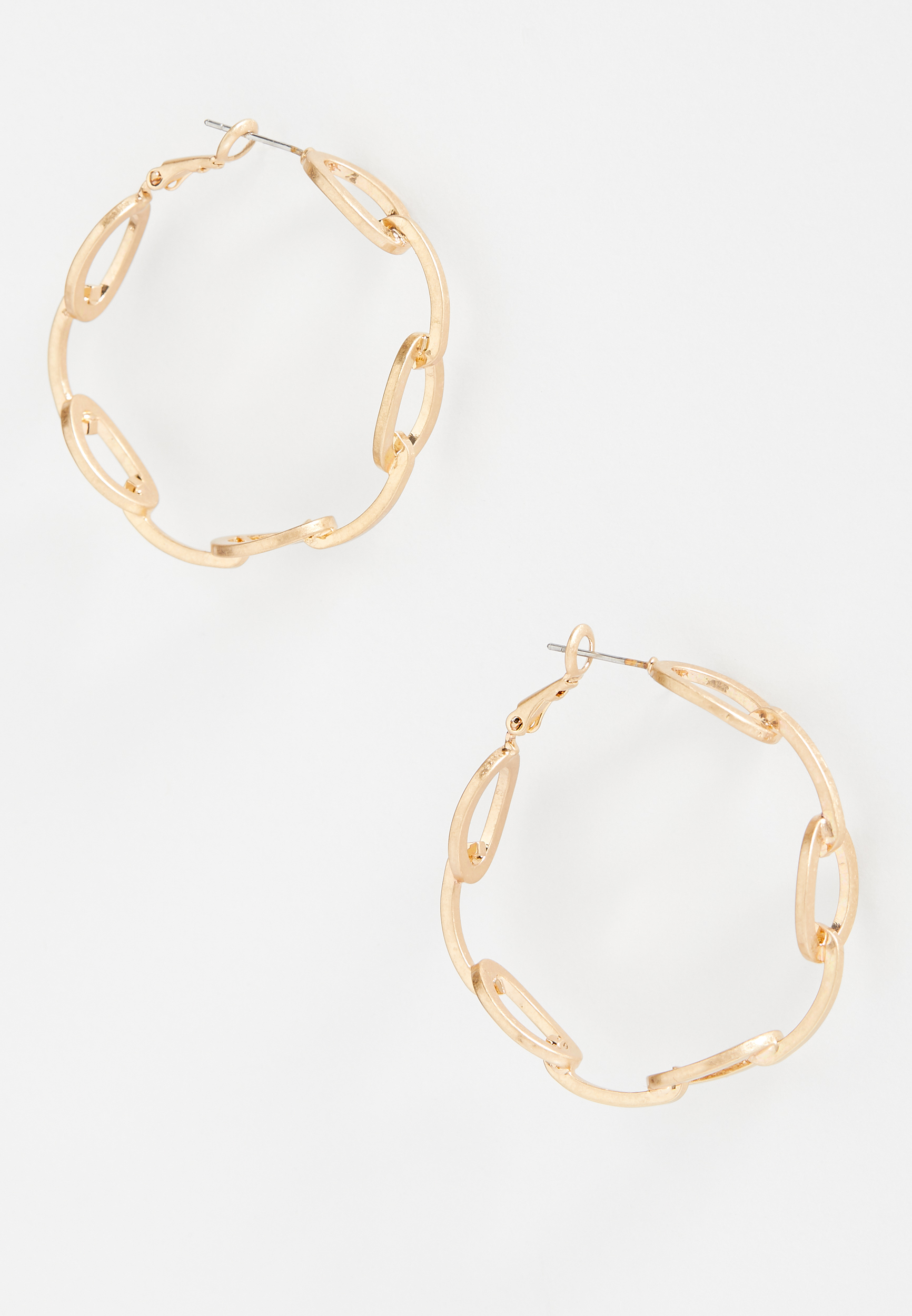 Gold Chunky Chain Hoop Earrings maurices
