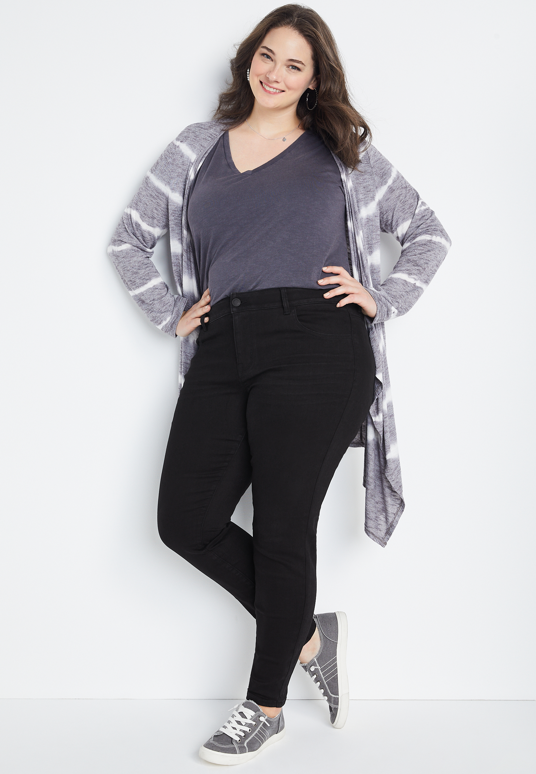 Plus Size DenimFlex&trade; Black Colored Jegging, C106, large