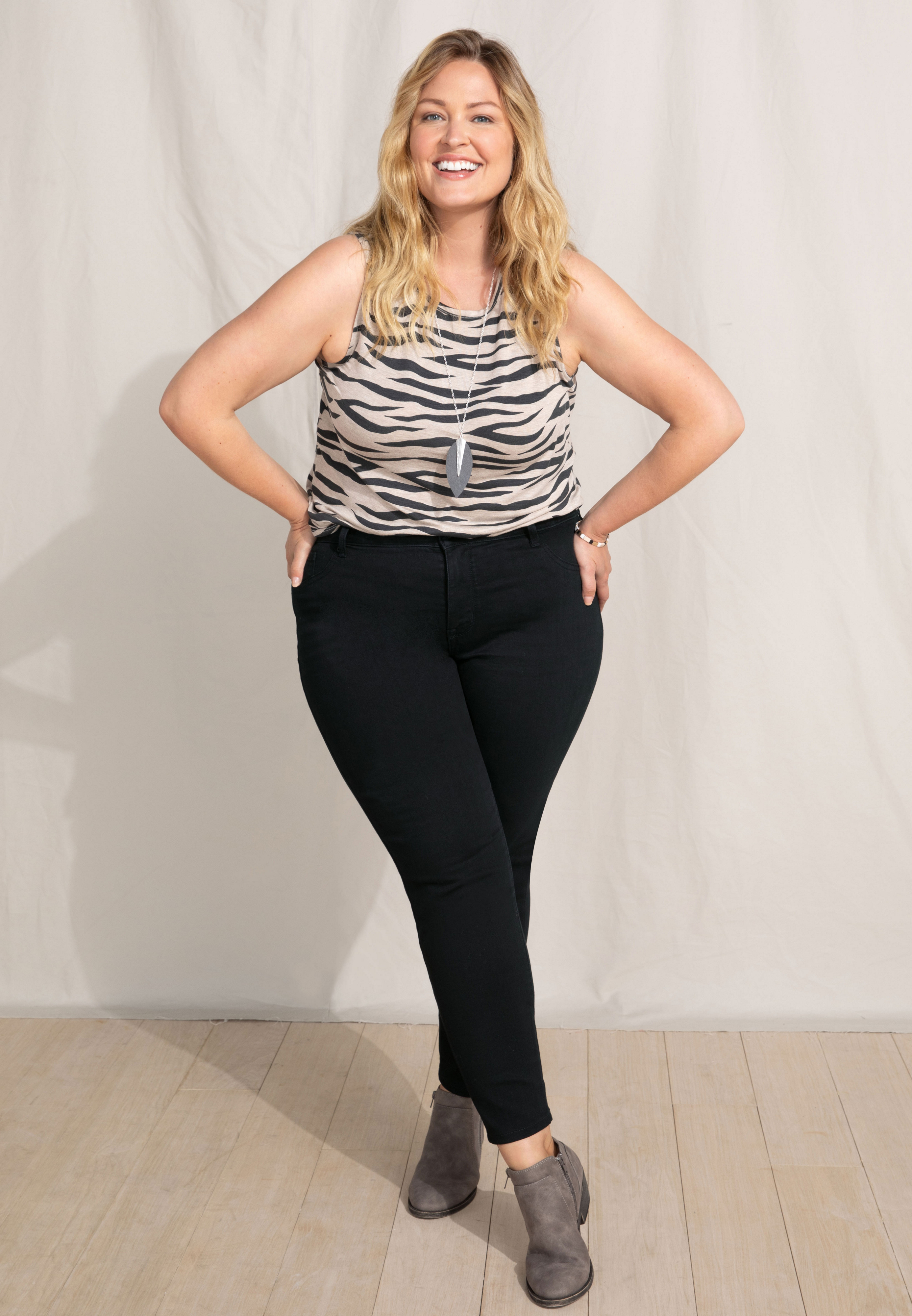 Plus Size DenimFlex&trade; Black Colored Jegging, C106, large