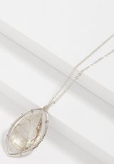 Caged Stone Pendant Necklace, , small