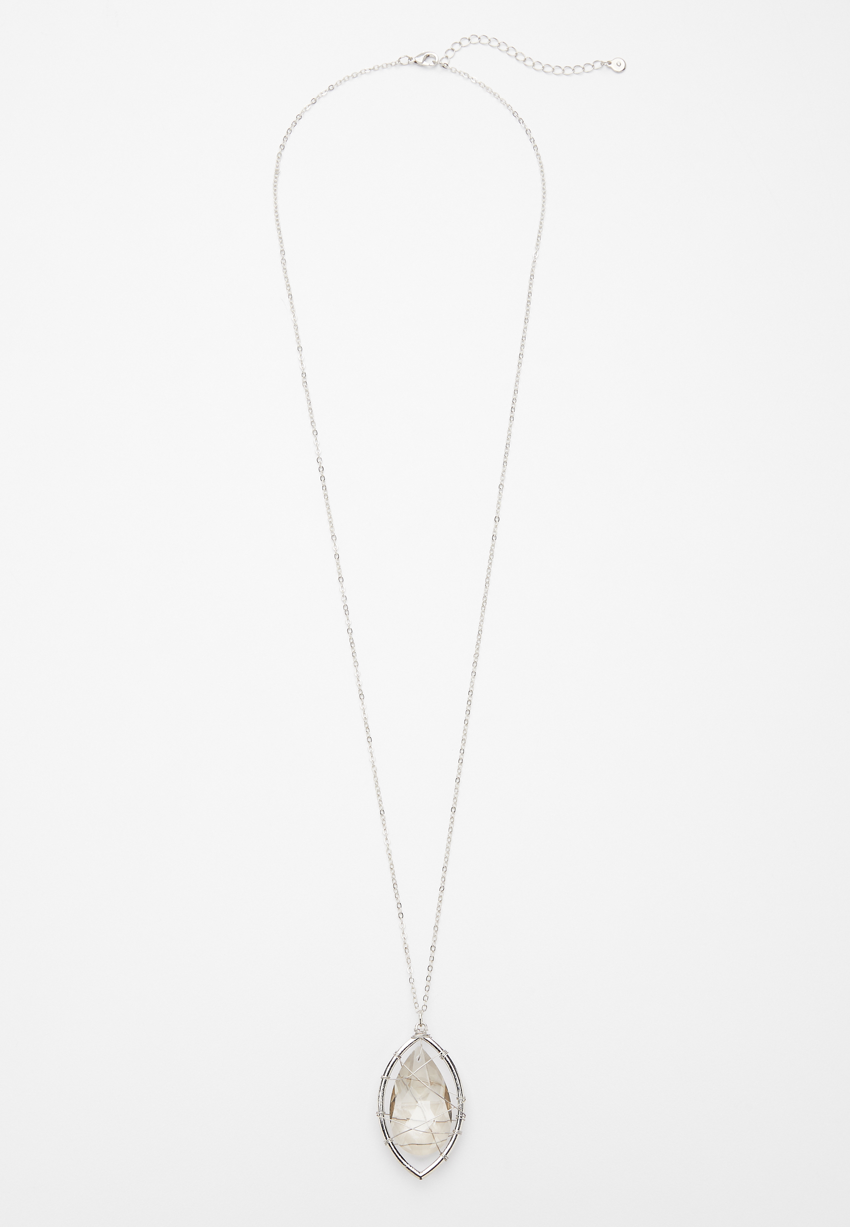 Caged Stone Pendant Necklace, , large