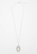 Caged Stone Pendant Necklace, , small