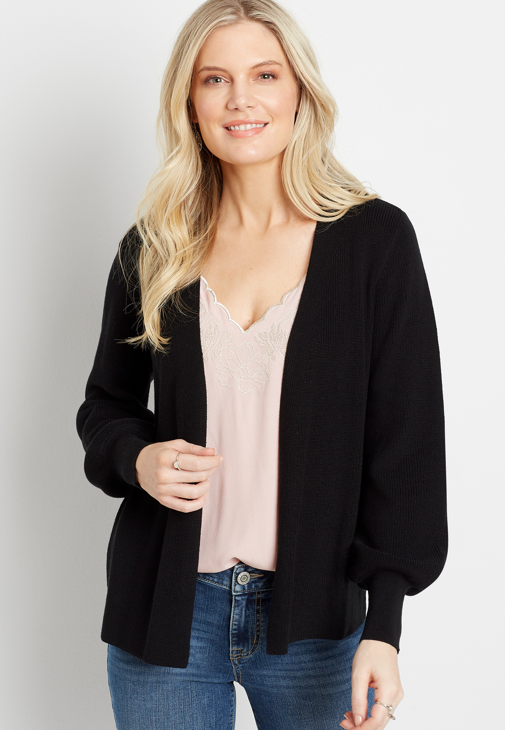 small black cardigan