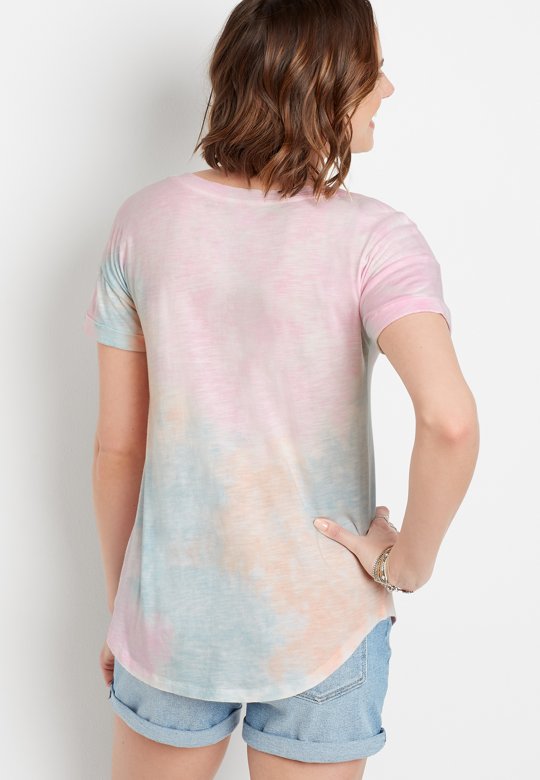 24/7 Multi Tie Dye Drop Shoulder Classic Tee - alternate image