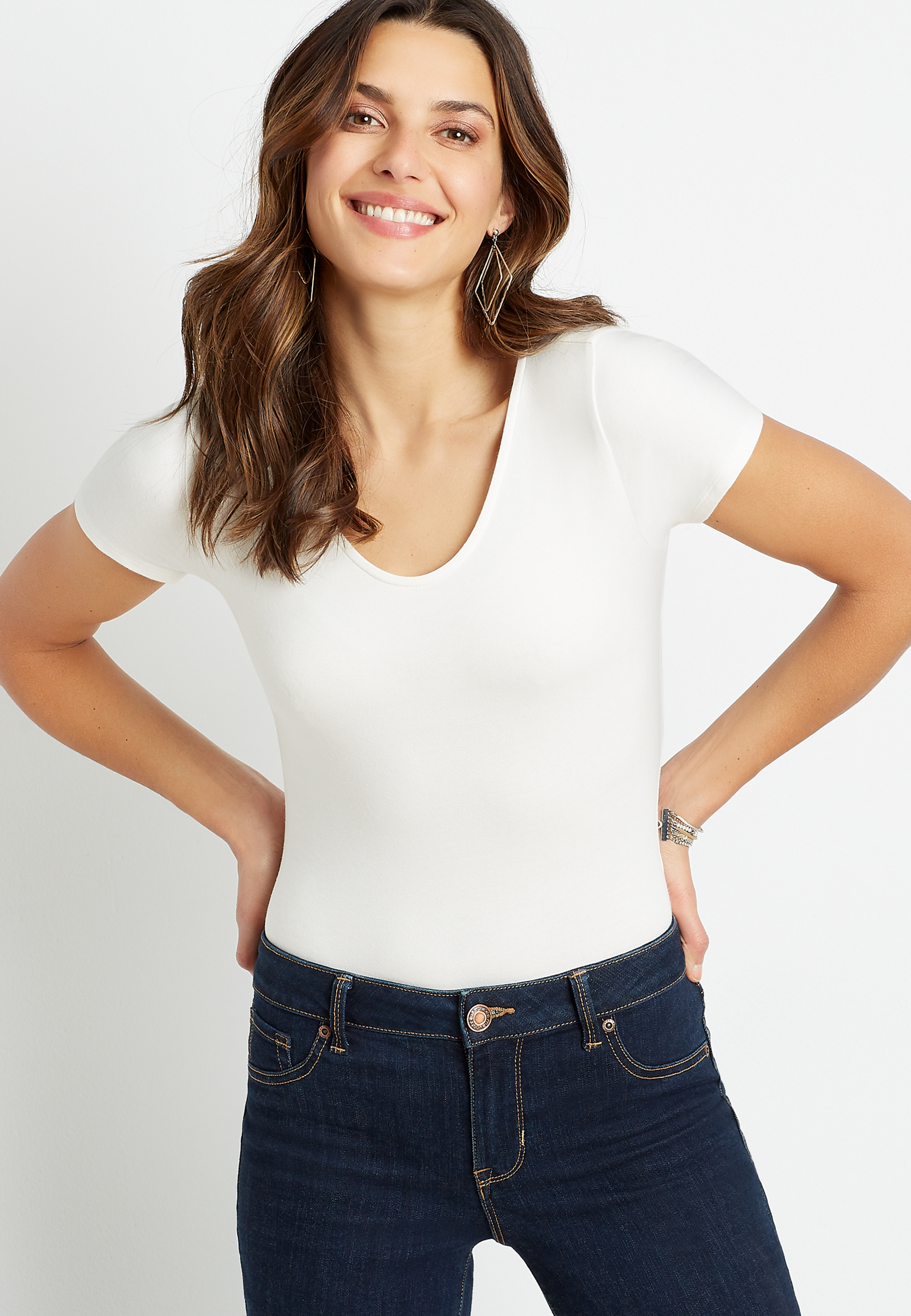 24/7 Solid Basic Bodysuit | maurices