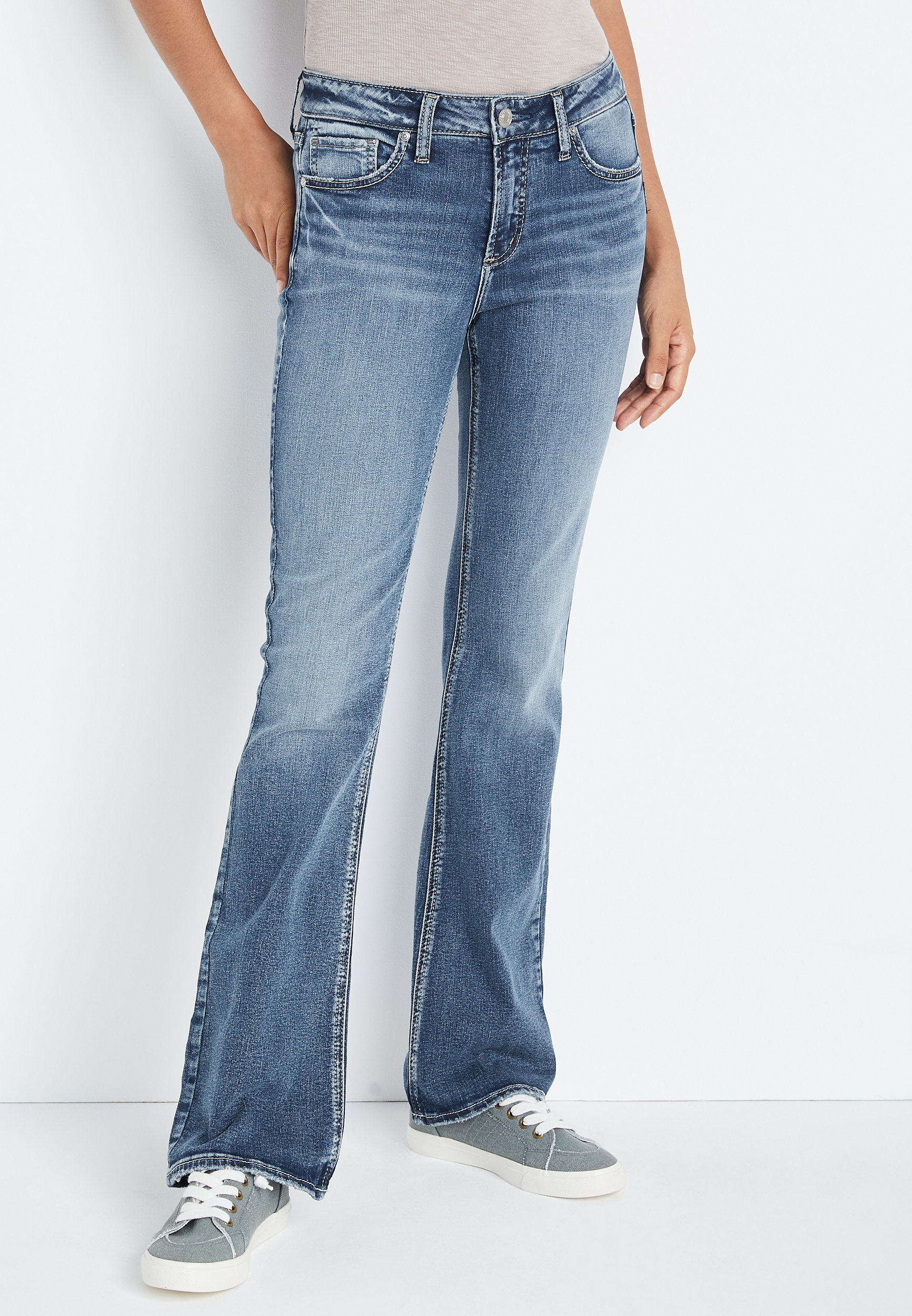 edgely™ Mid Rise Medium Relaxed Boyfriend Crop Jean